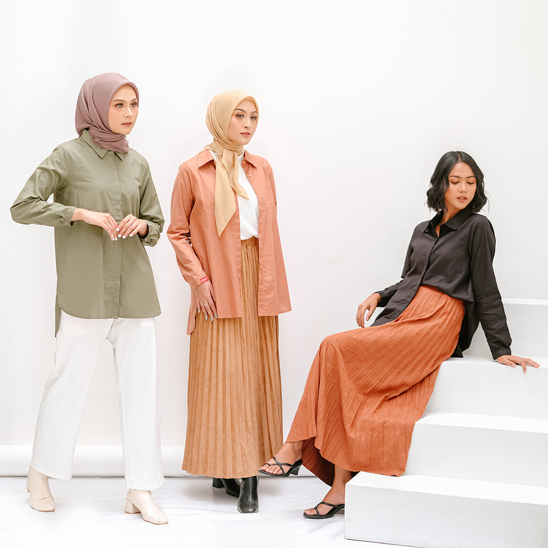 M Tunik Basic Katun Paris - Hitam