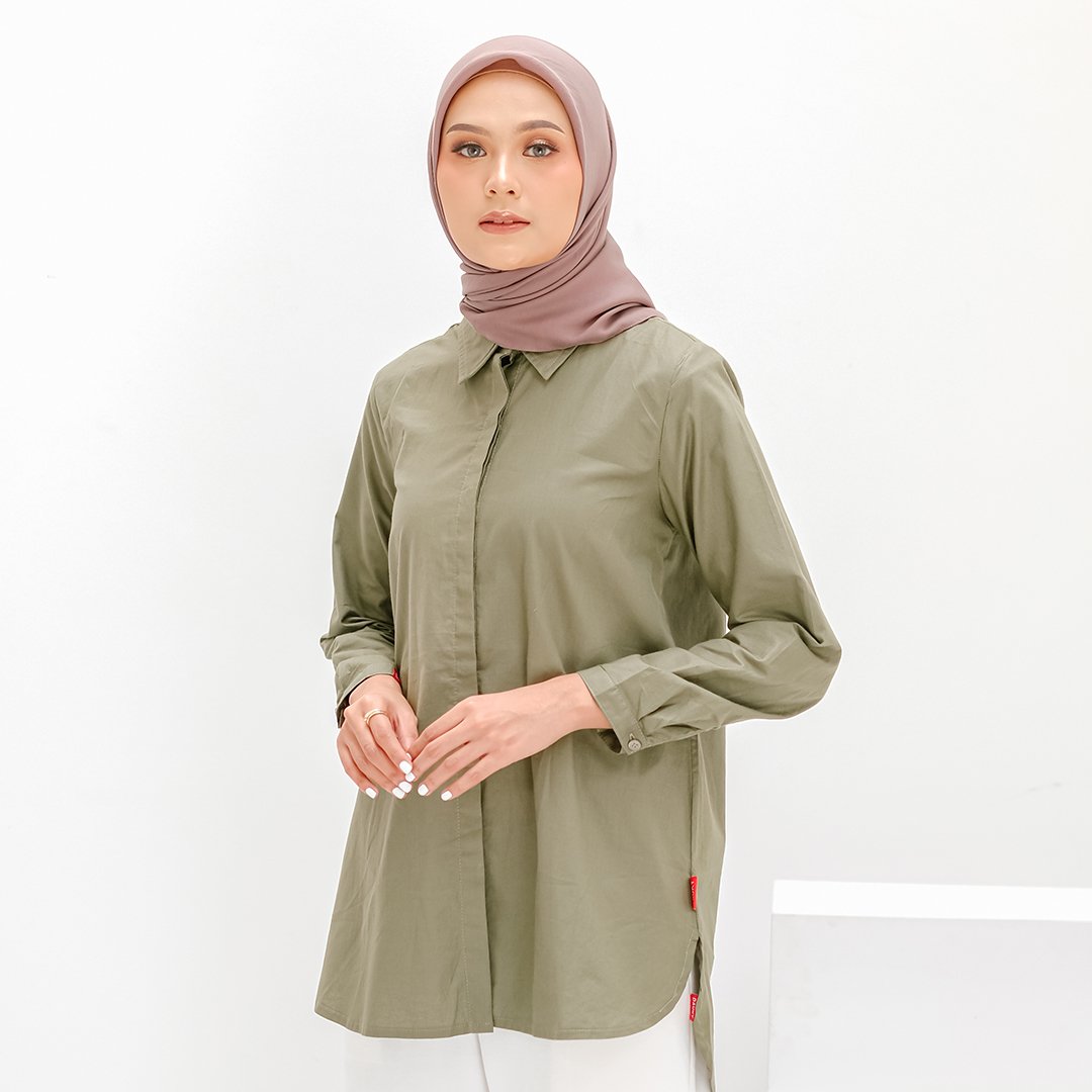 M Tunik Basic Katun Paris - Army