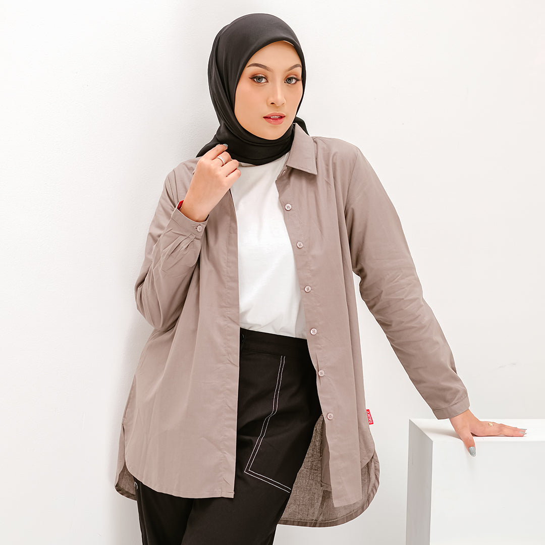 M Tunik Basic Katun Paris - Grey