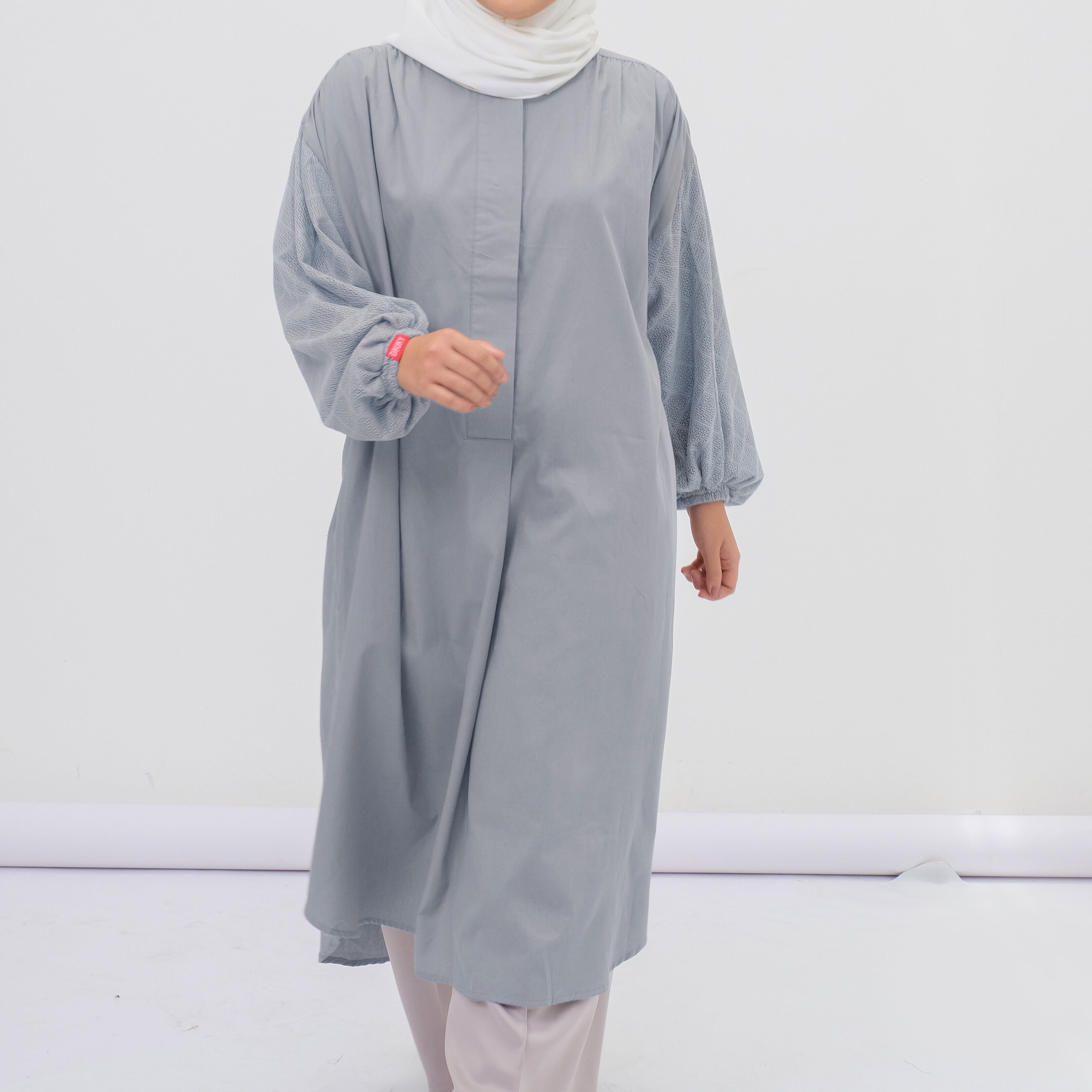 M Dress Lace Katun - Sage