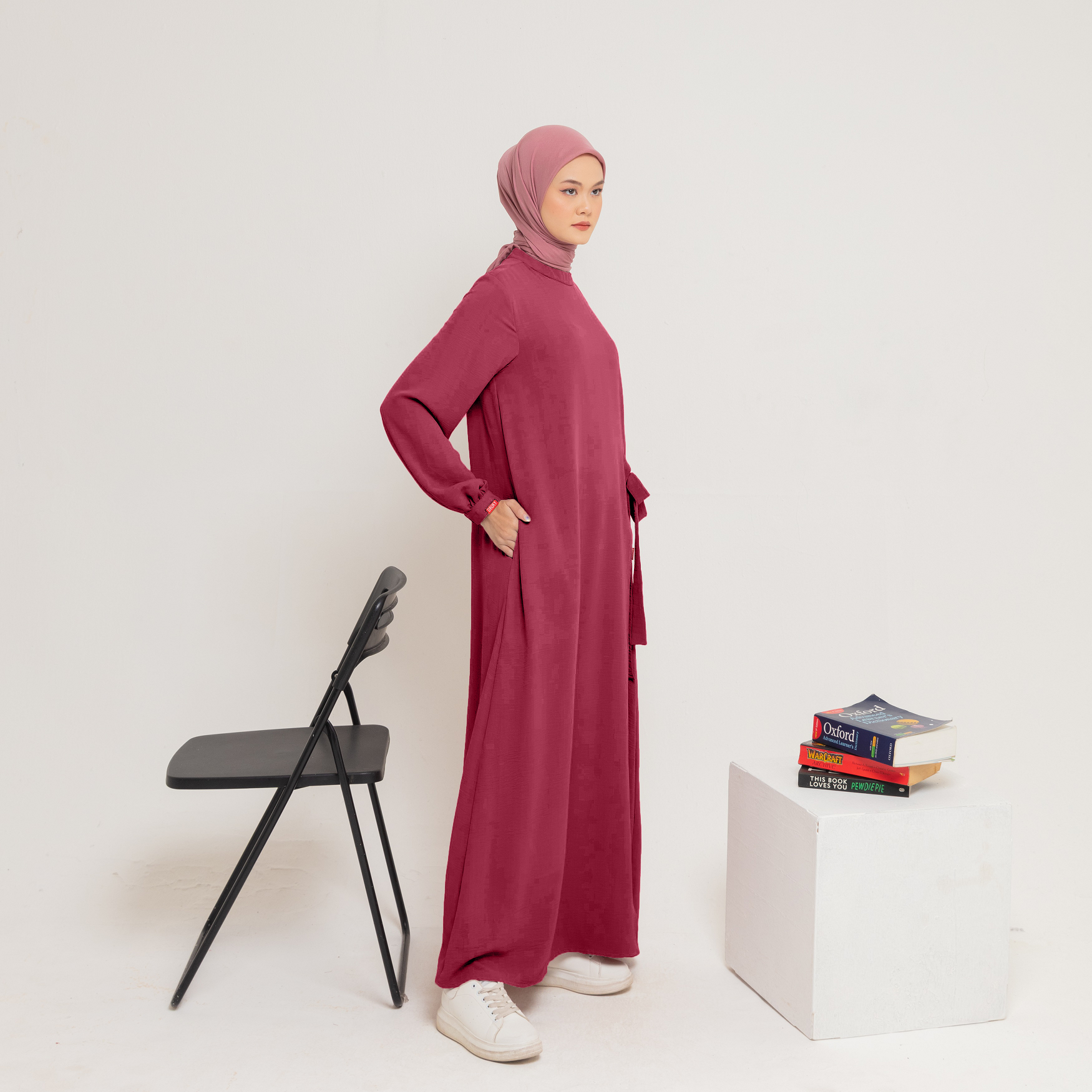 Gamis L Dress Dosila Side Belt