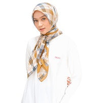 Dauky - Hijab Segi Empat Tartan Pattern Scarf