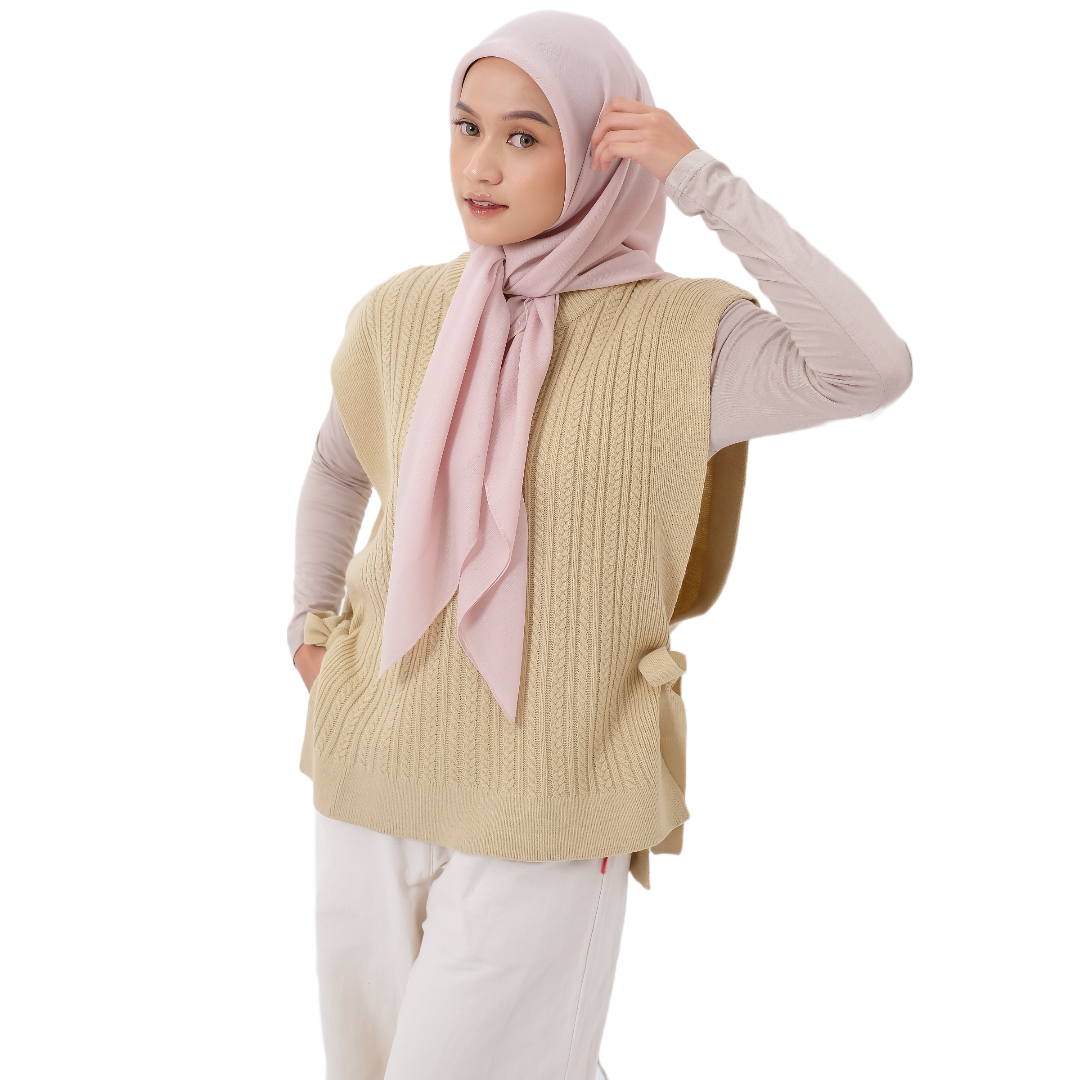 Vest Knit Cotton - Nude