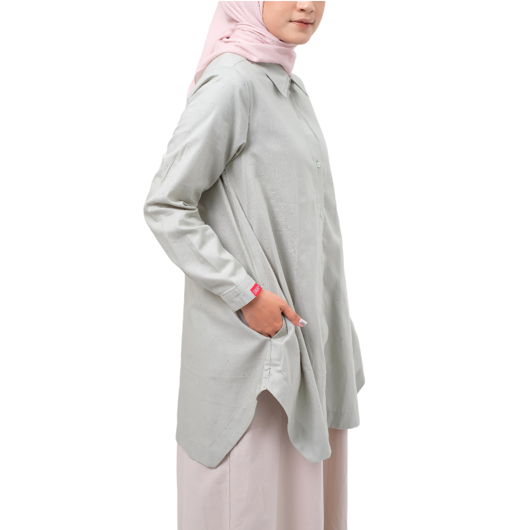 M Tunik Asimetris Rainbow - Mint