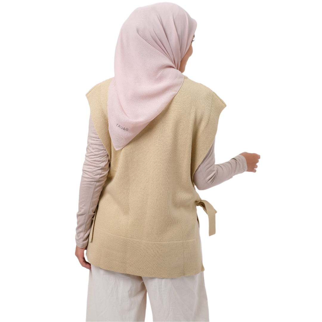 Vest Knit Cotton - Nude