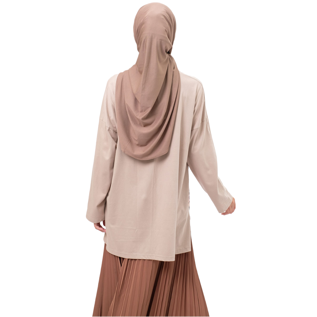 S Tunik Combed Marble - Khaki