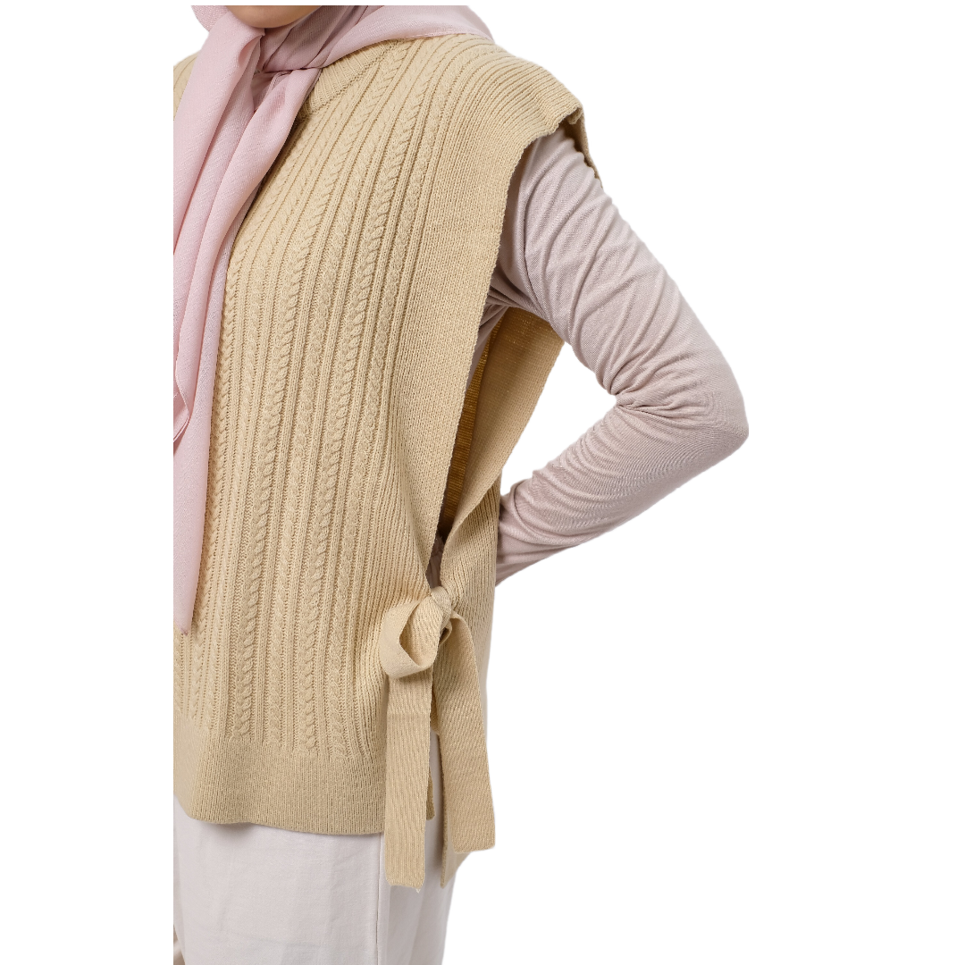 Vest Knit Cotton - Nude