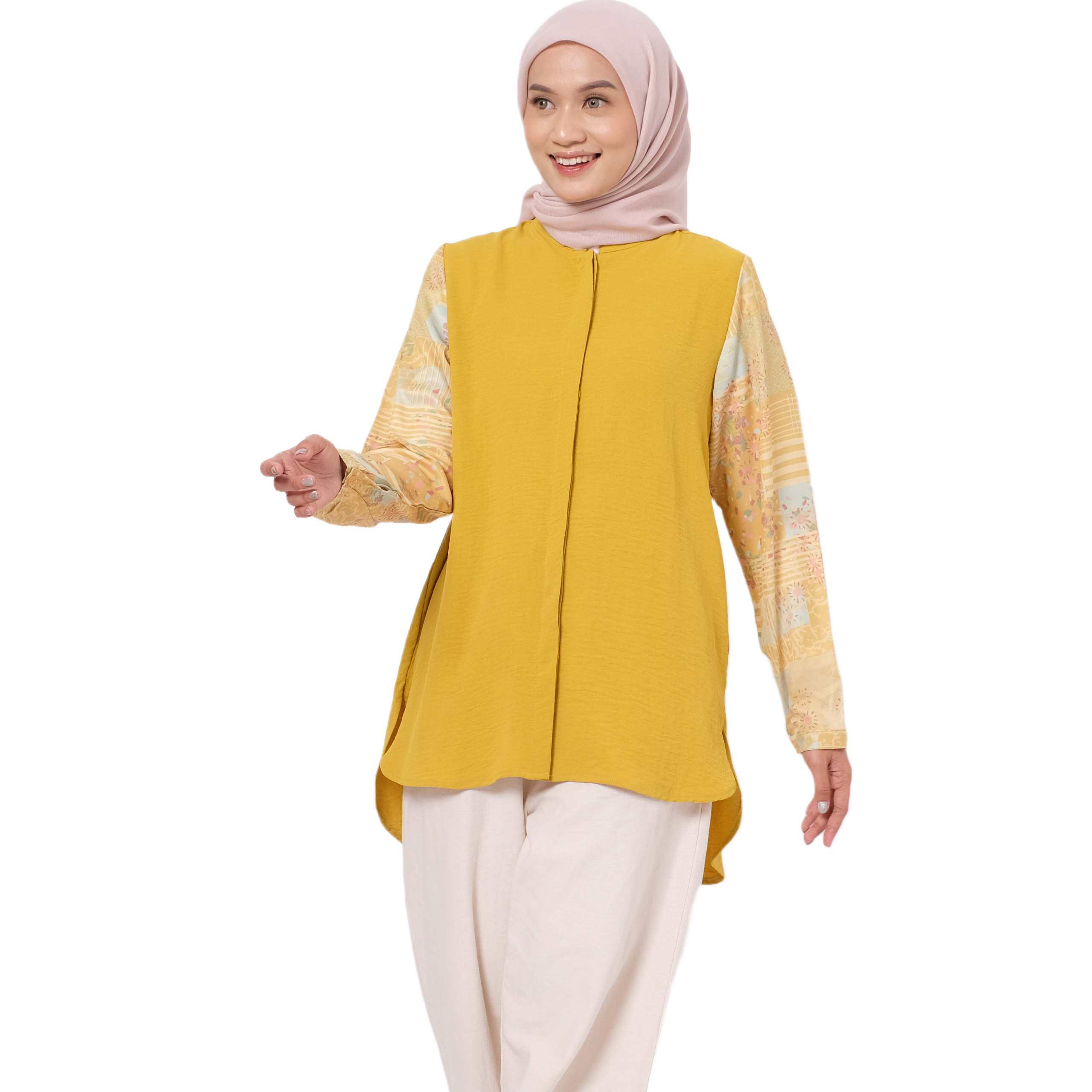 M Tunik Crinckle Tokyo - Kuning