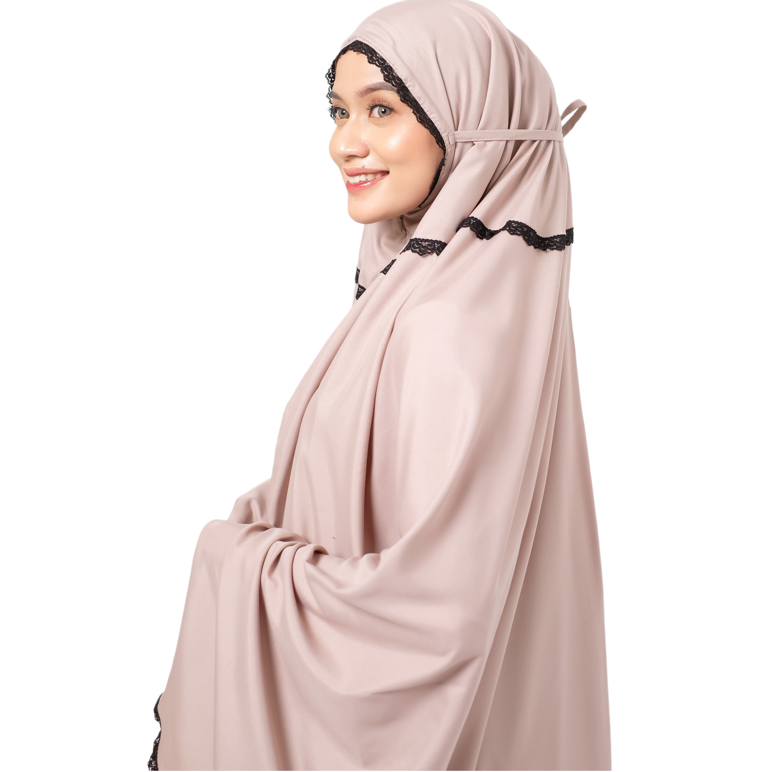 Mukena Travel Two In One - Nude