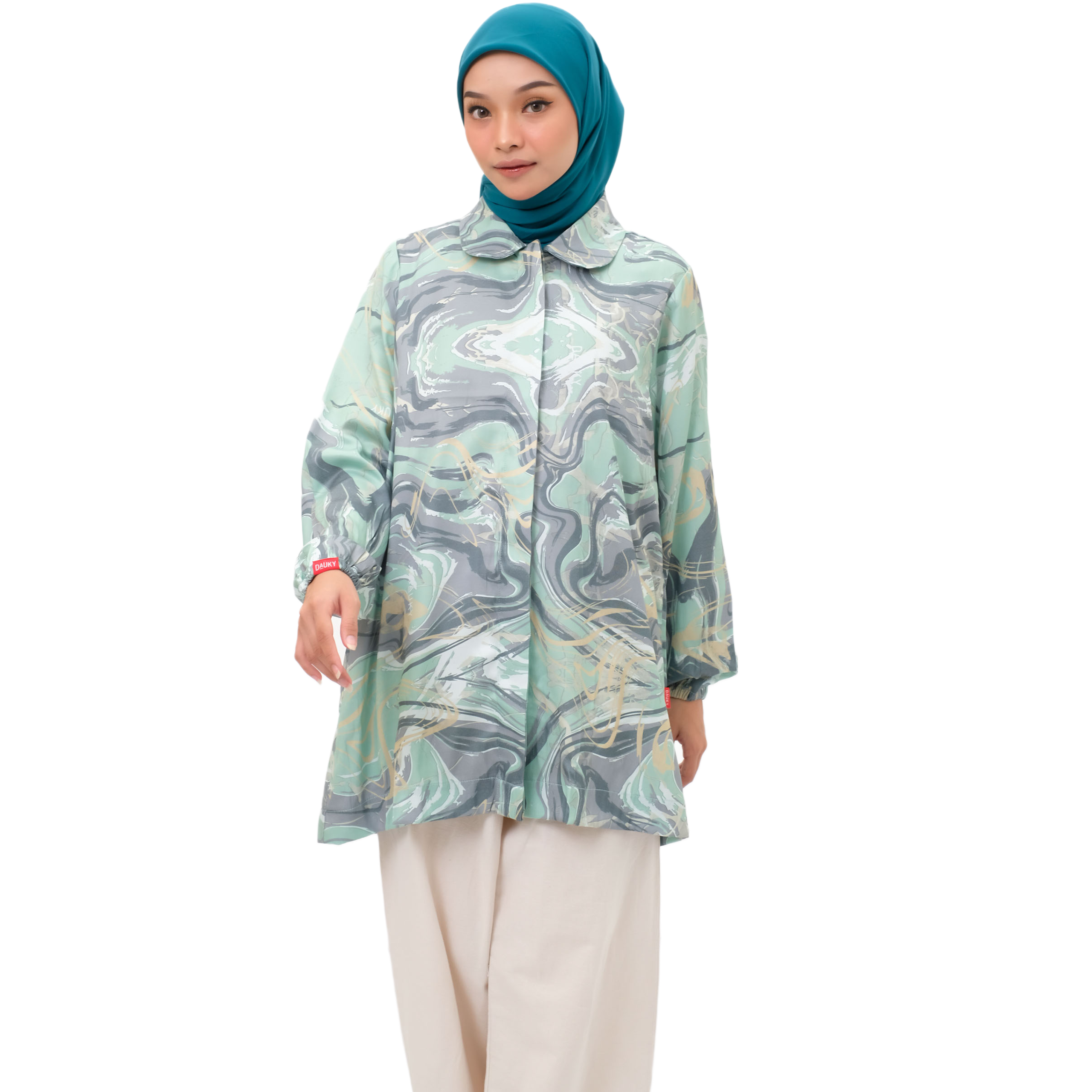 M Tunik Marble - Sage green