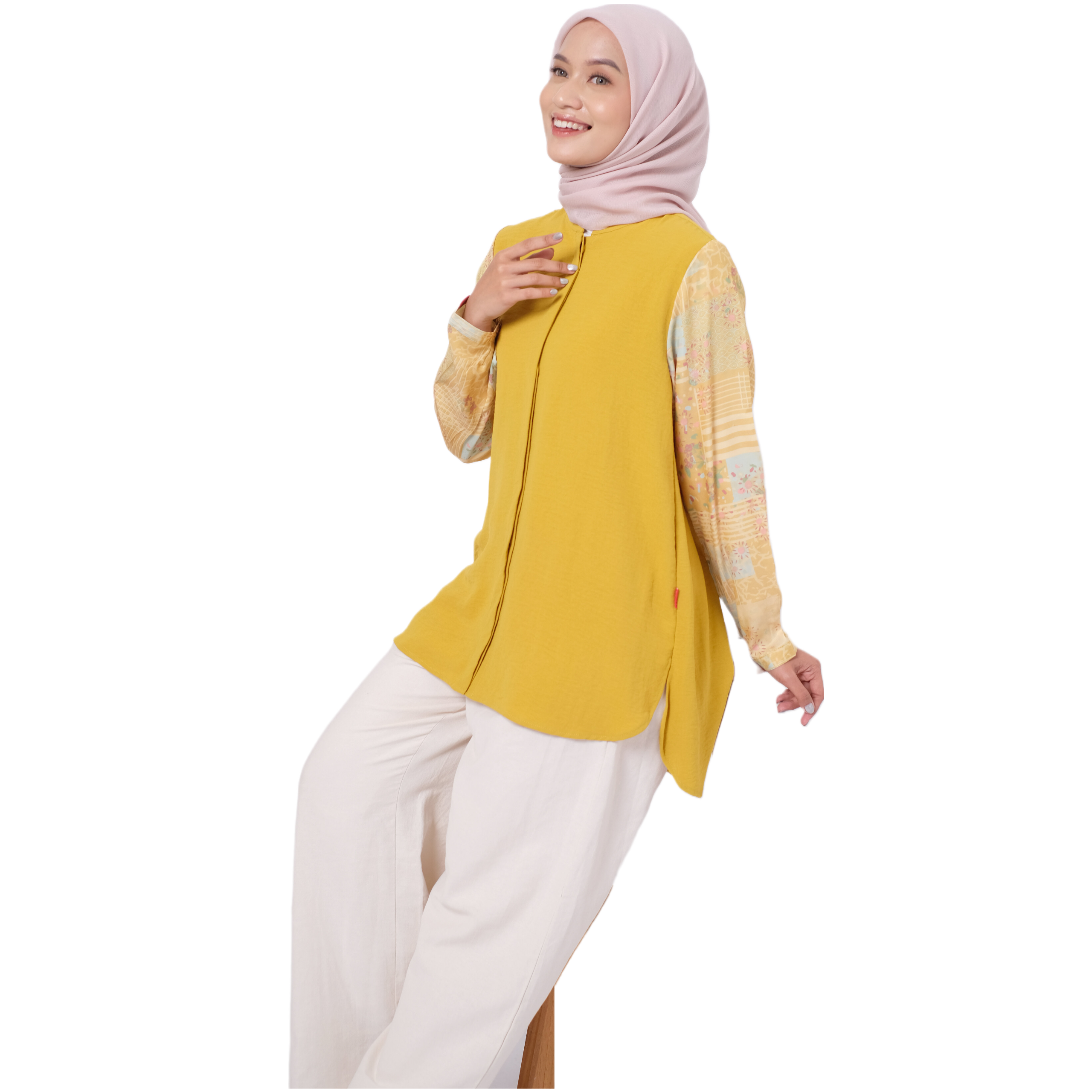 M Tunik Crinckle Tokyo - Kuning