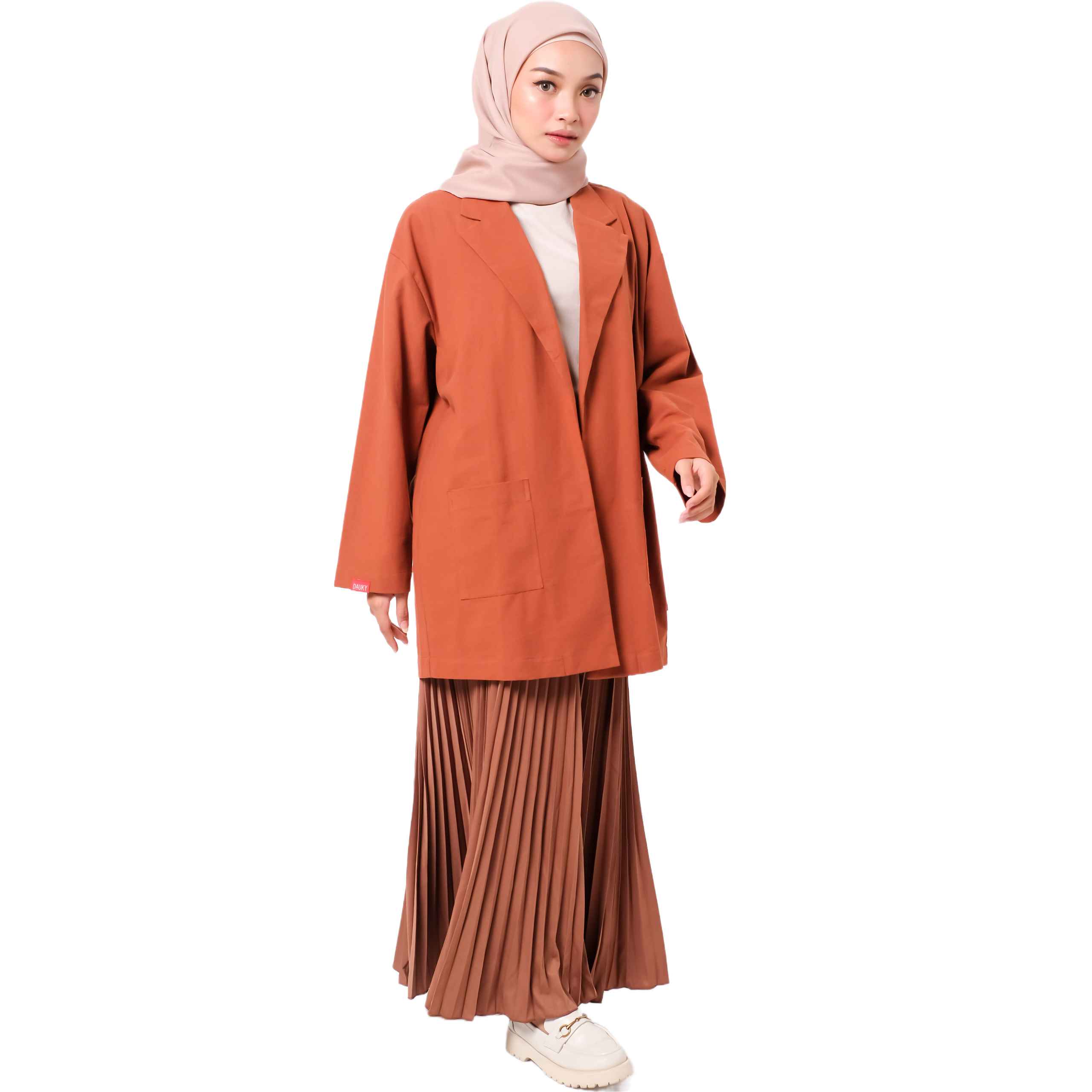 Blazer Linen - Coklat