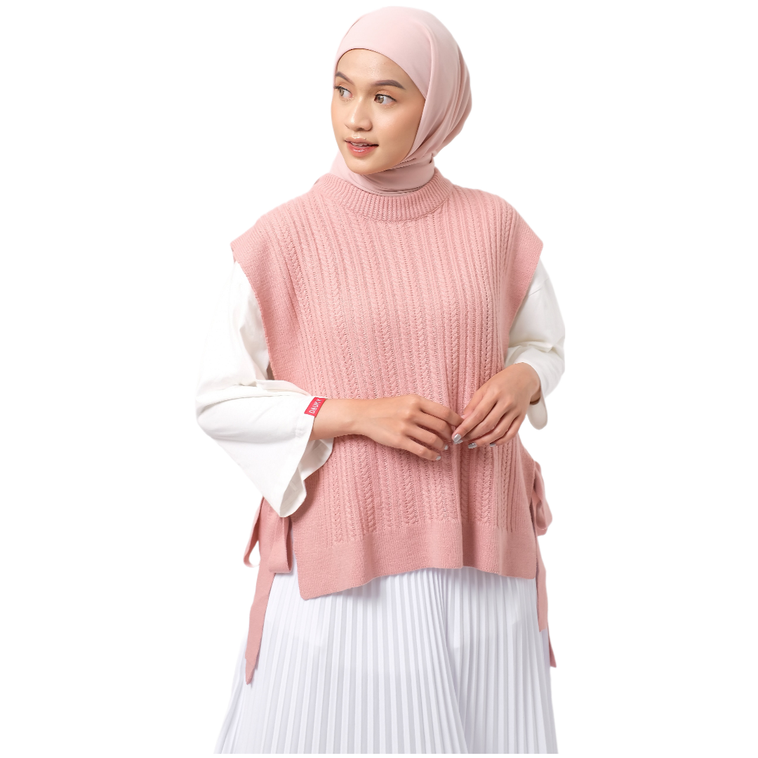 Vest Knit Cotton - Dustypink