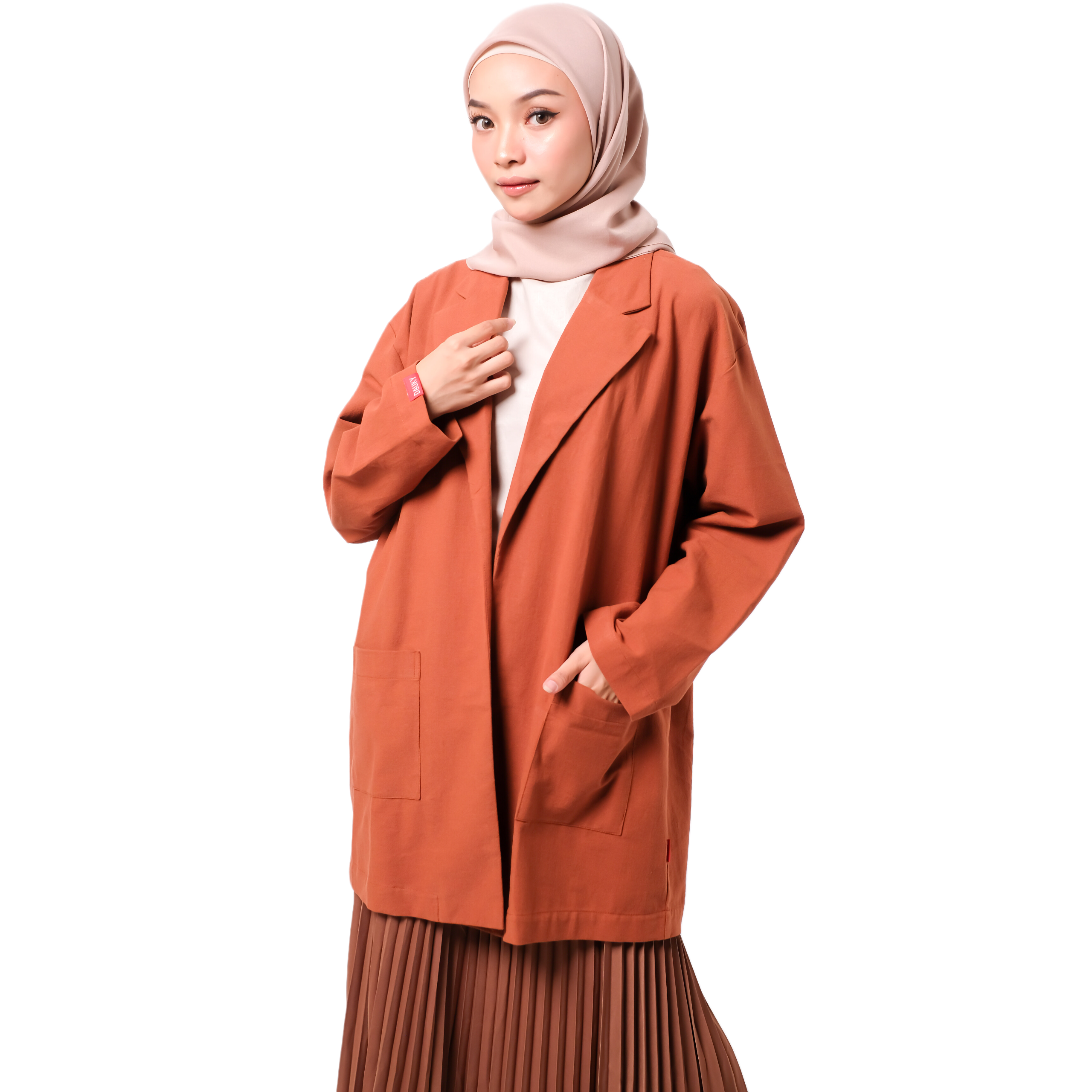 Blazer Linen - Coklat
