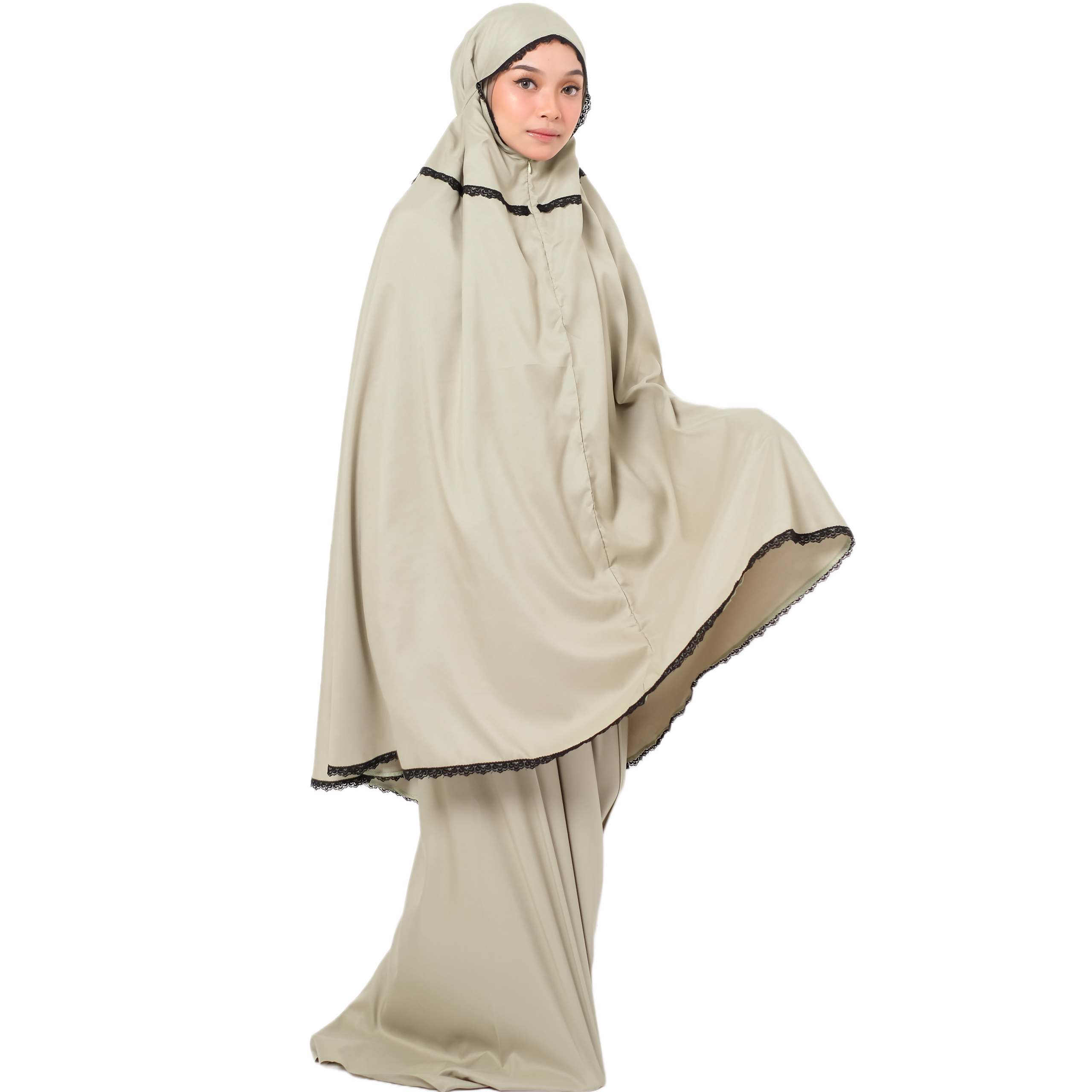 Mukena Travel Two In One - Sage Green
