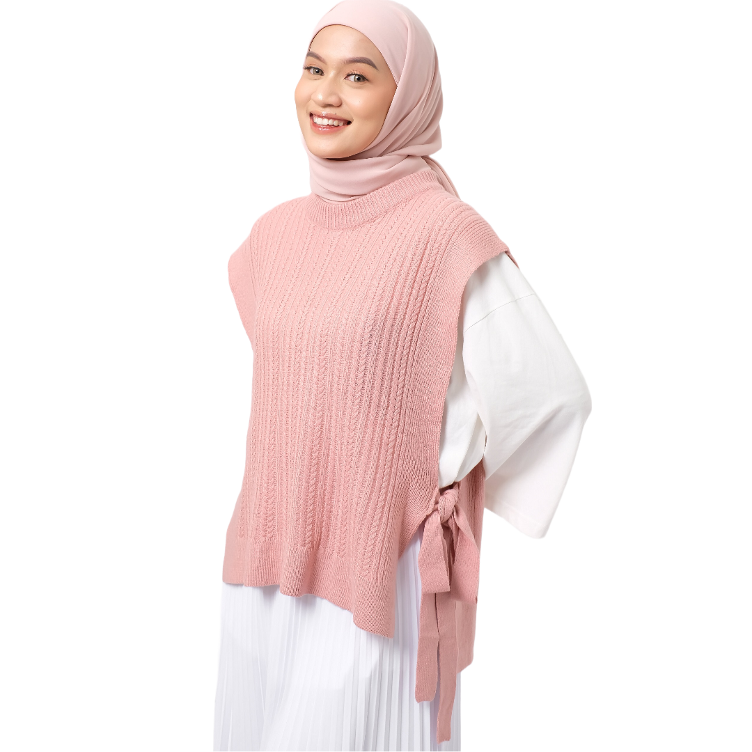 Vest Knit Cotton - Dustypink