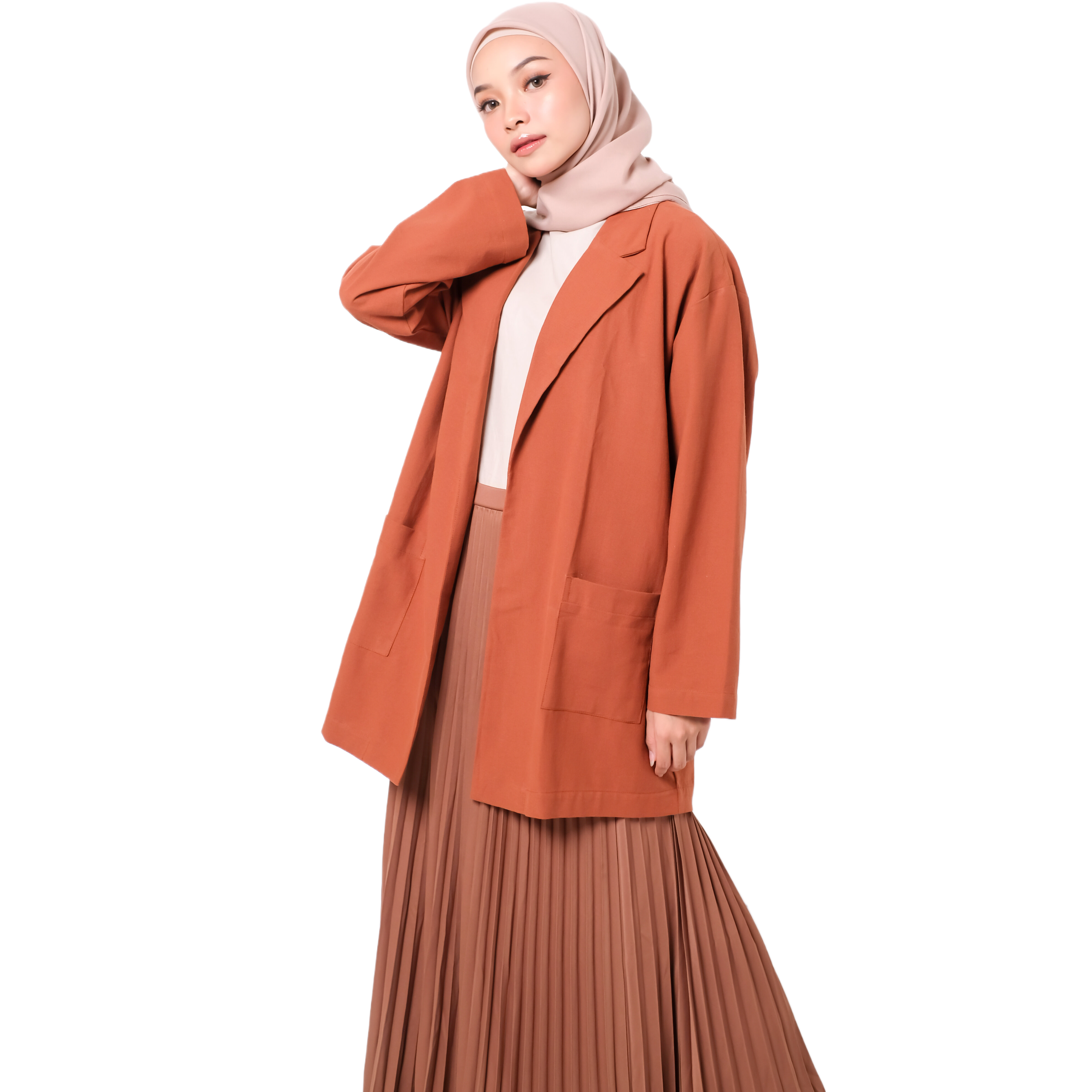 Blazer Linen - Coklat
