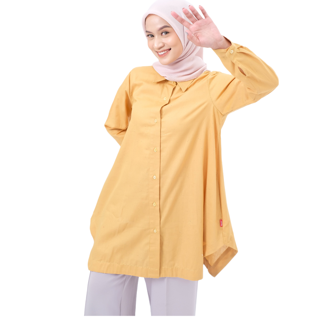 M Tunik Asimetris Rainbow - Kuning