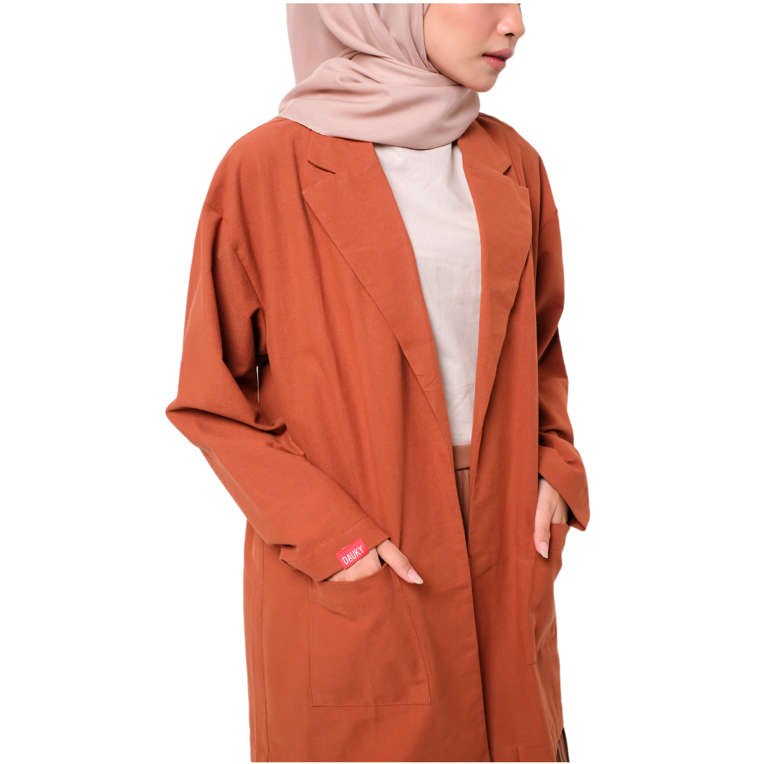 Blazer Linen - Coklat