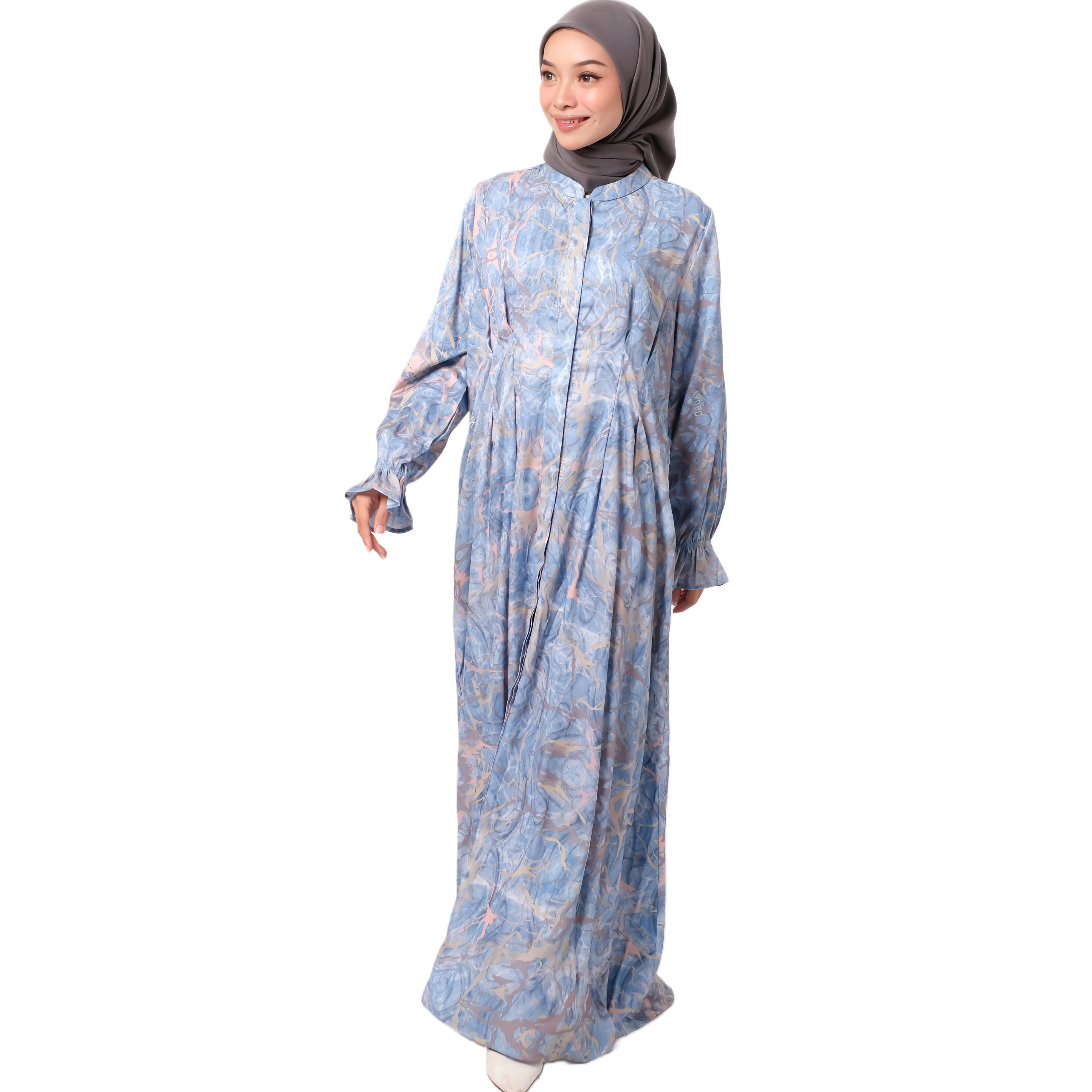 L Dress Marble - Biru