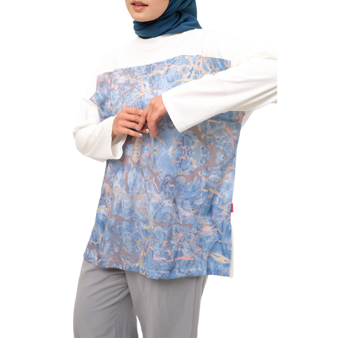 S Tunik Combed Marble - BW