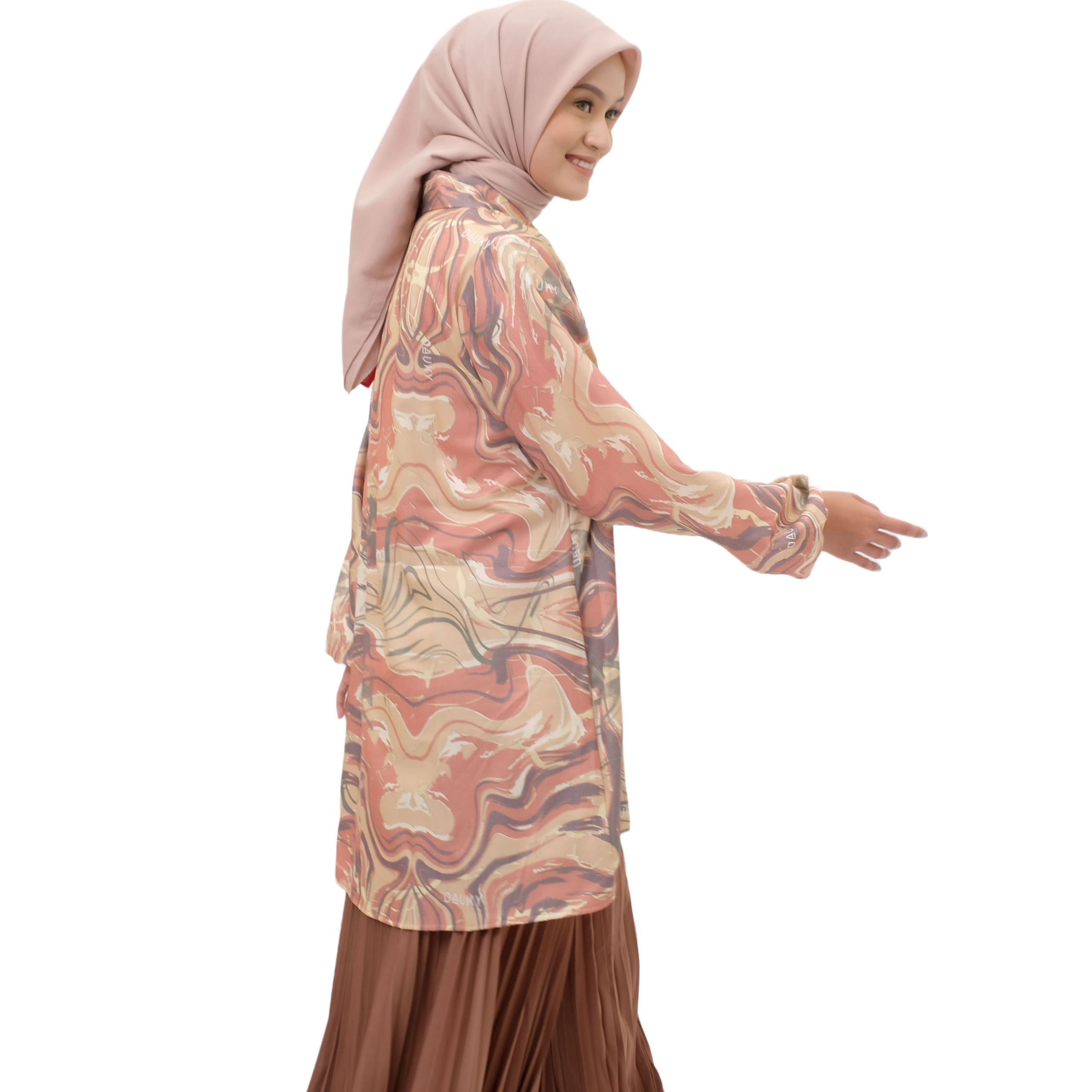 M Tunik Marble - Kuning