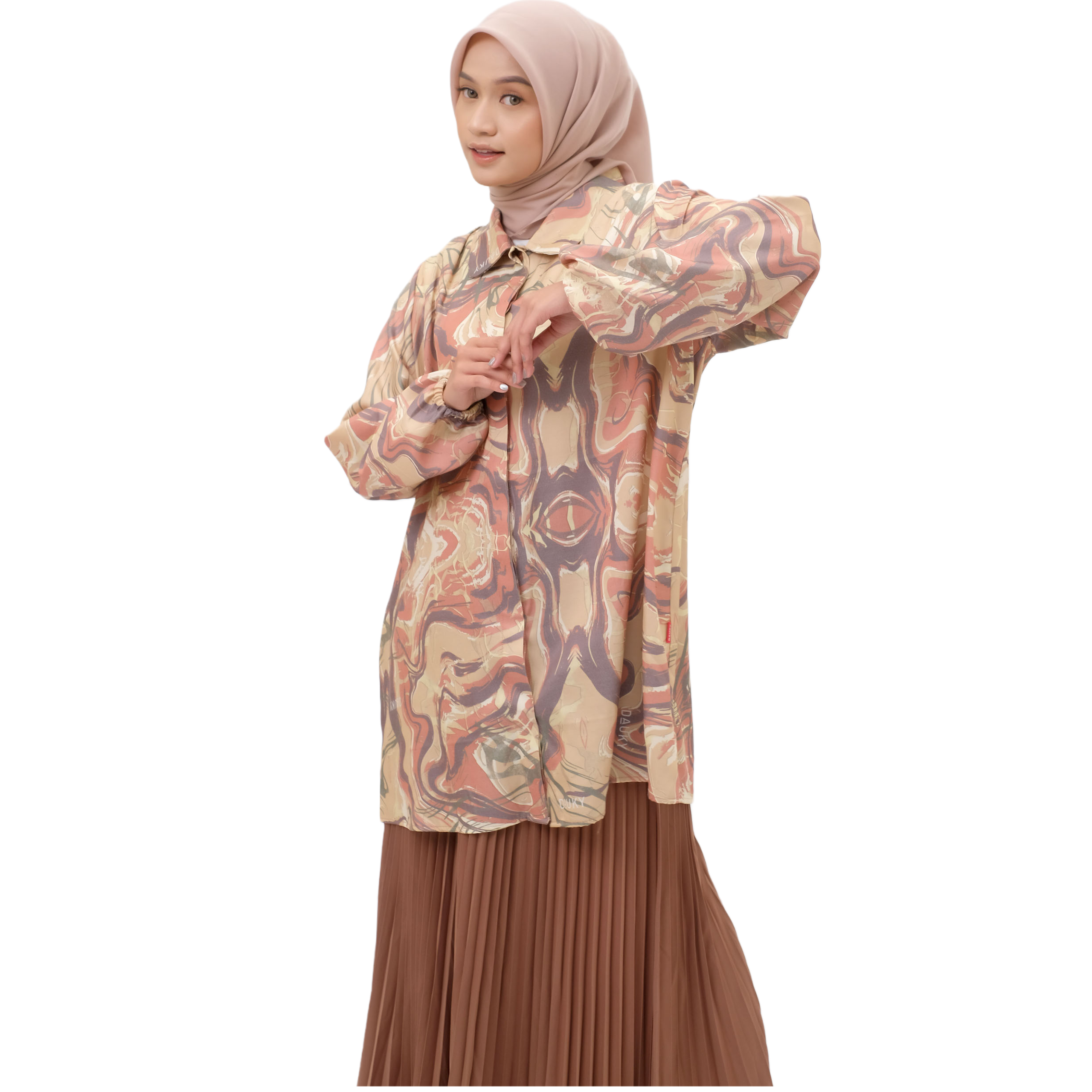 M Tunik Marble - Kuning