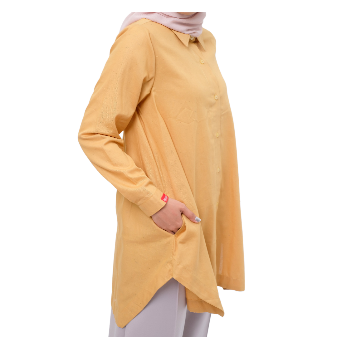 M Tunik Asimetris Rainbow - Kuning