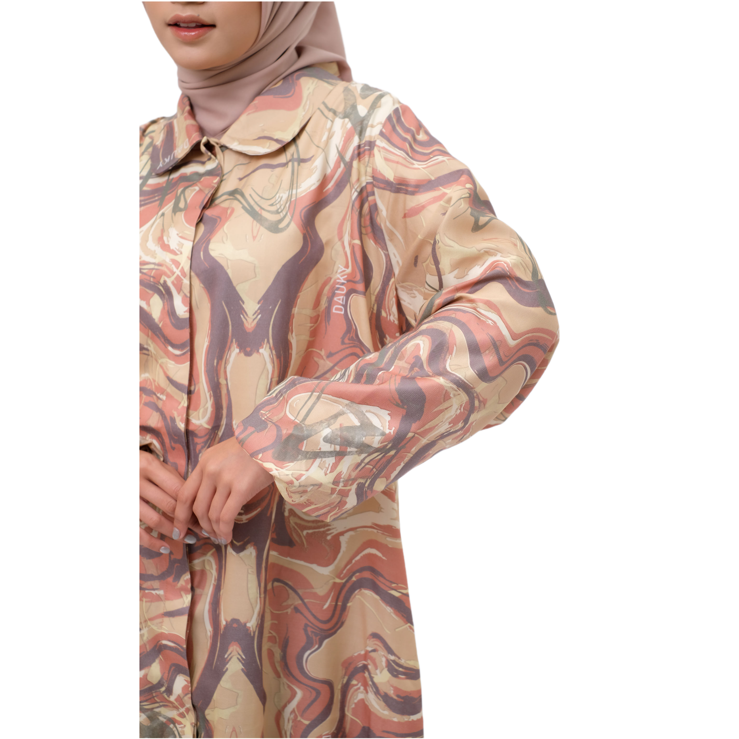 M Tunik Marble - Kuning