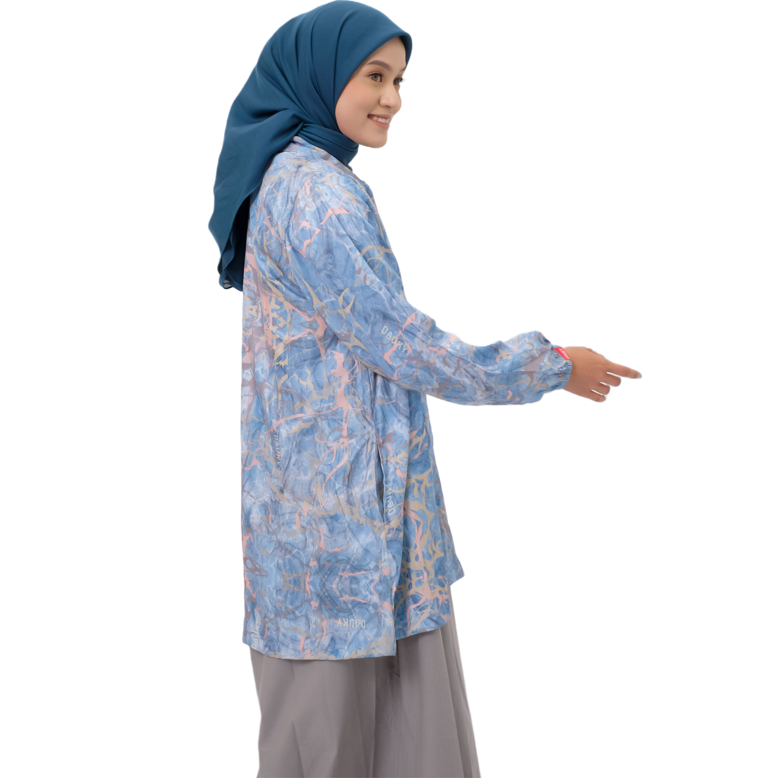 M Tunik Marble - Biru
