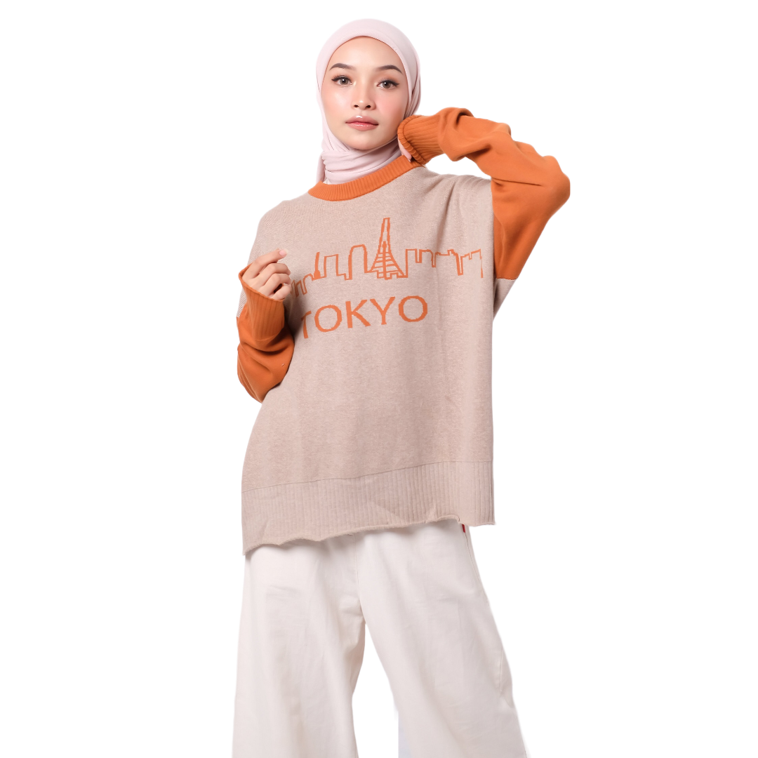 S Tunic Knitt Oversize Tokyo - Teracotta