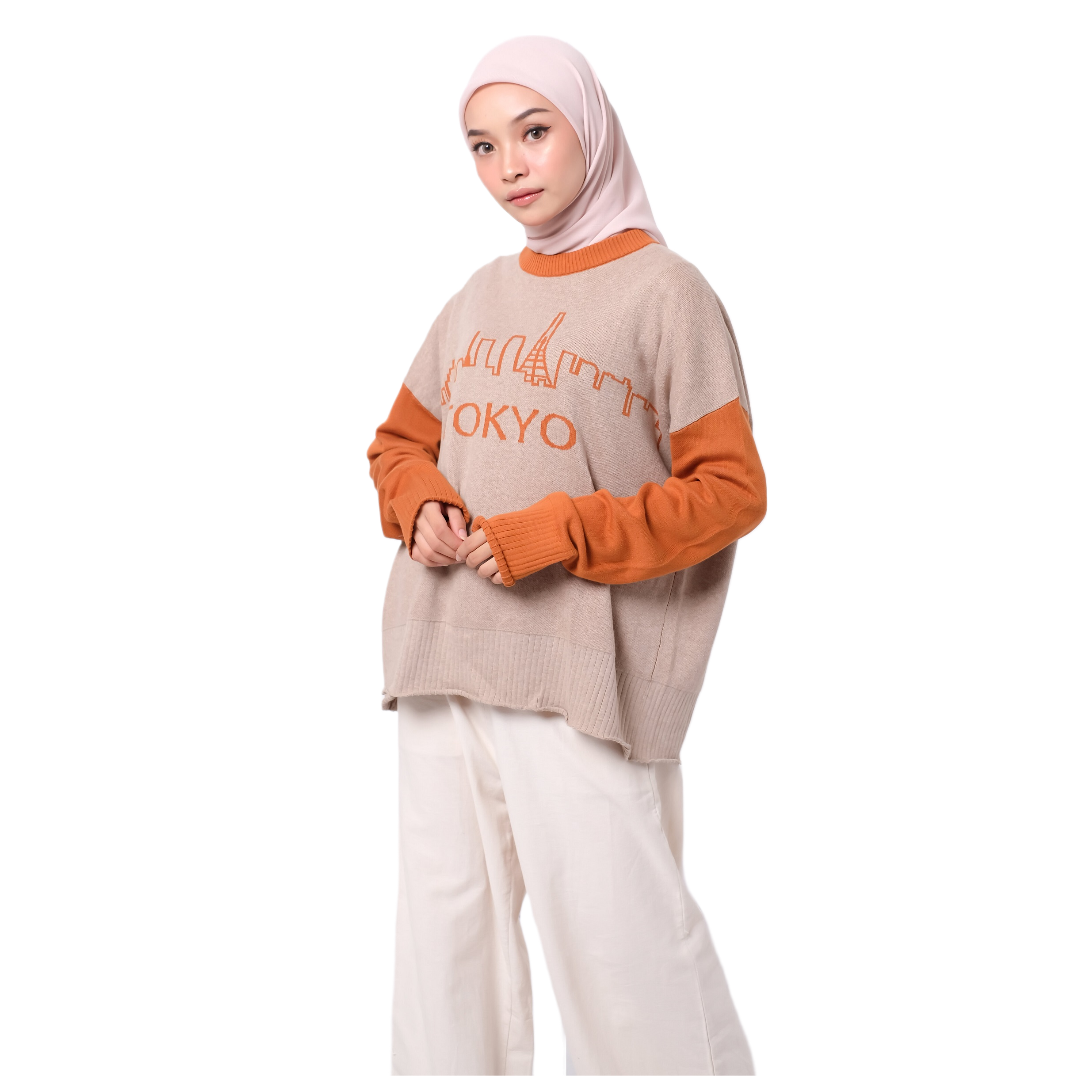 S Tunic Knitt Oversize Tokyo - Teracotta