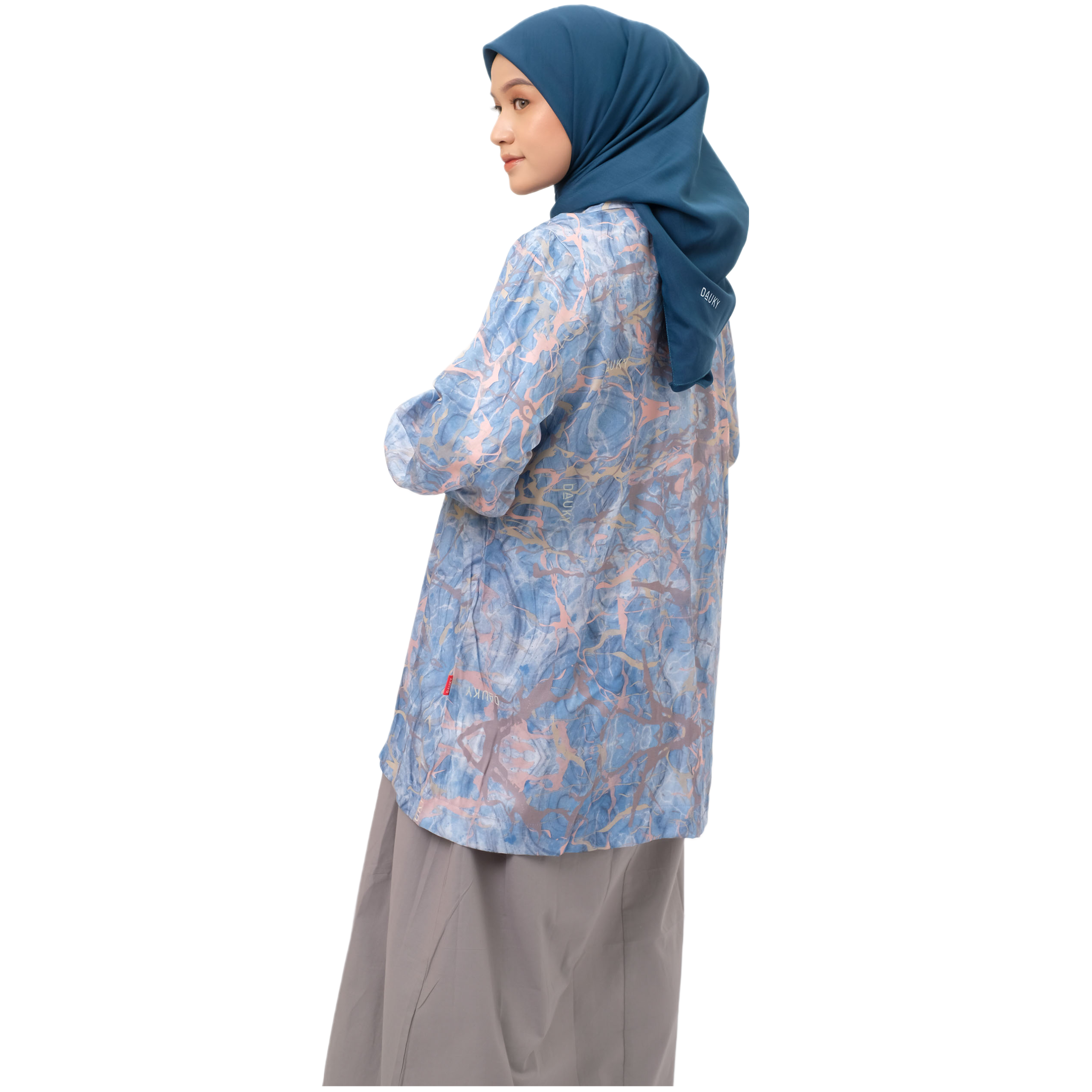 M Tunik Marble - Biru