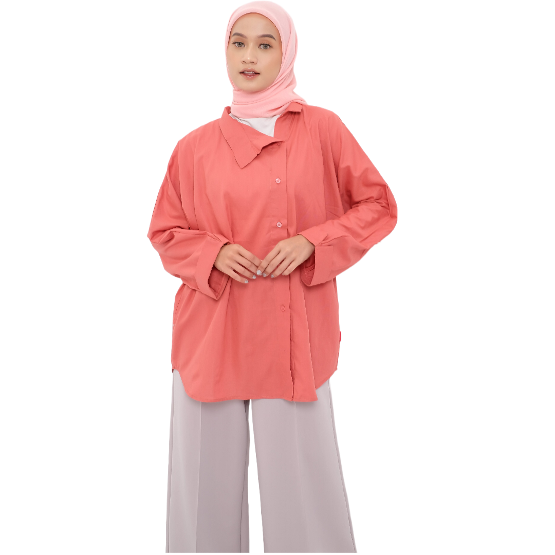 S Tunik Batwing Rainbow Series - Teracotta