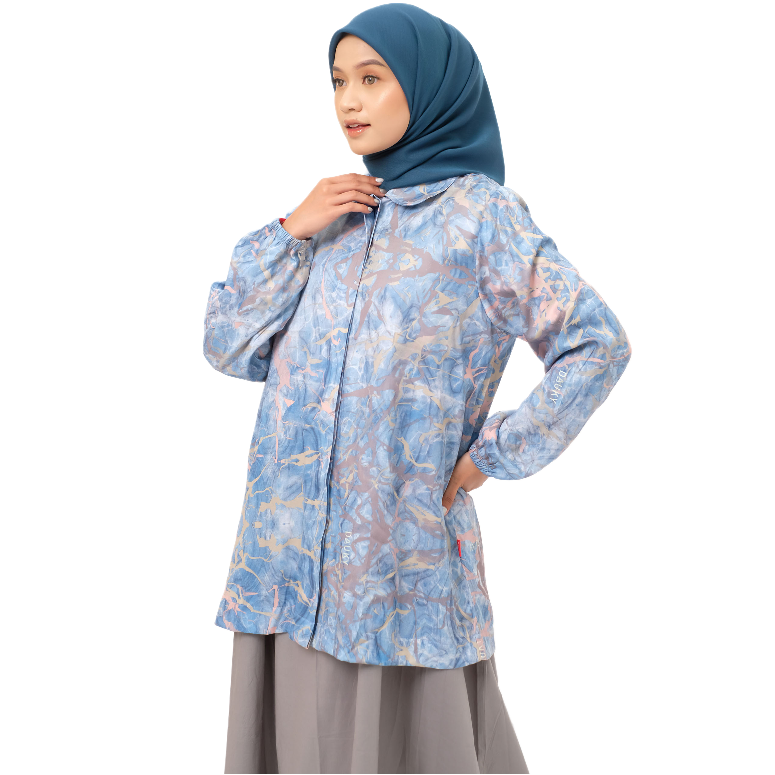 M Tunik Marble - Biru