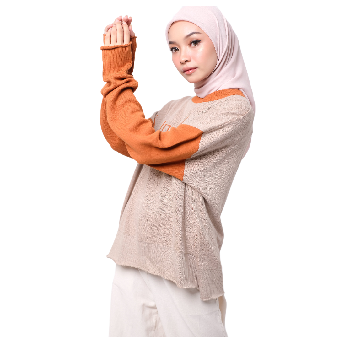 S Tunic Knitt Oversize Tokyo - Teracotta