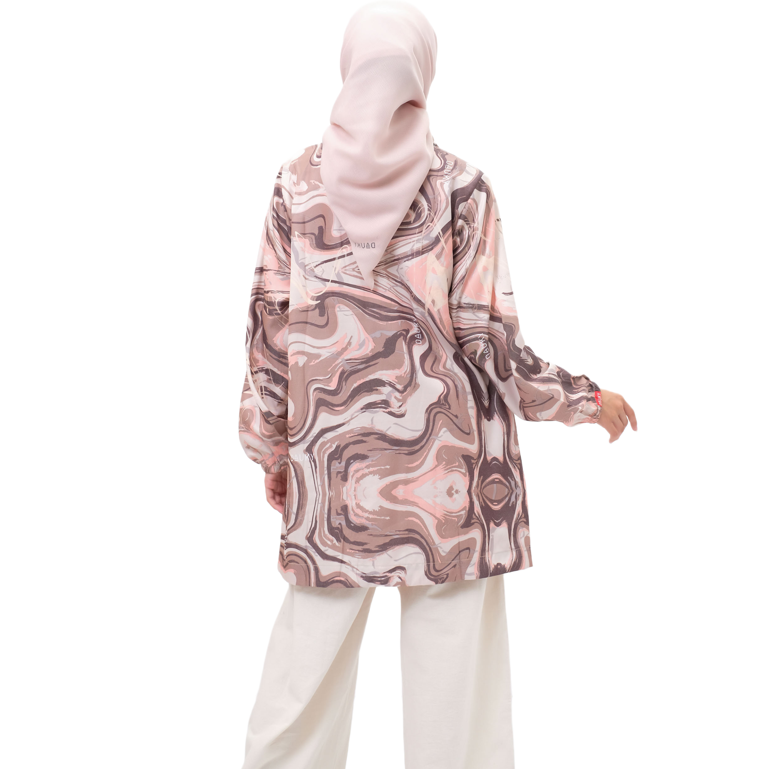 M Tunik Marble - Coklat