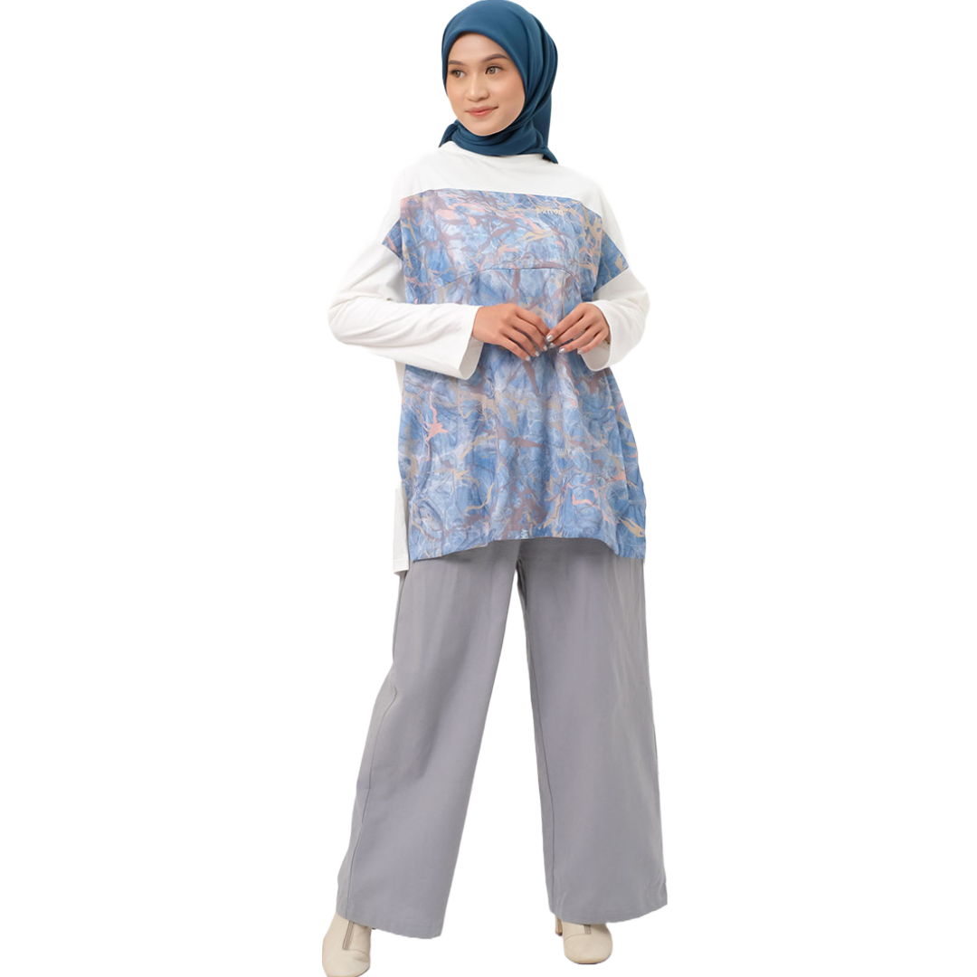 S Tunik Combed Marble - BW