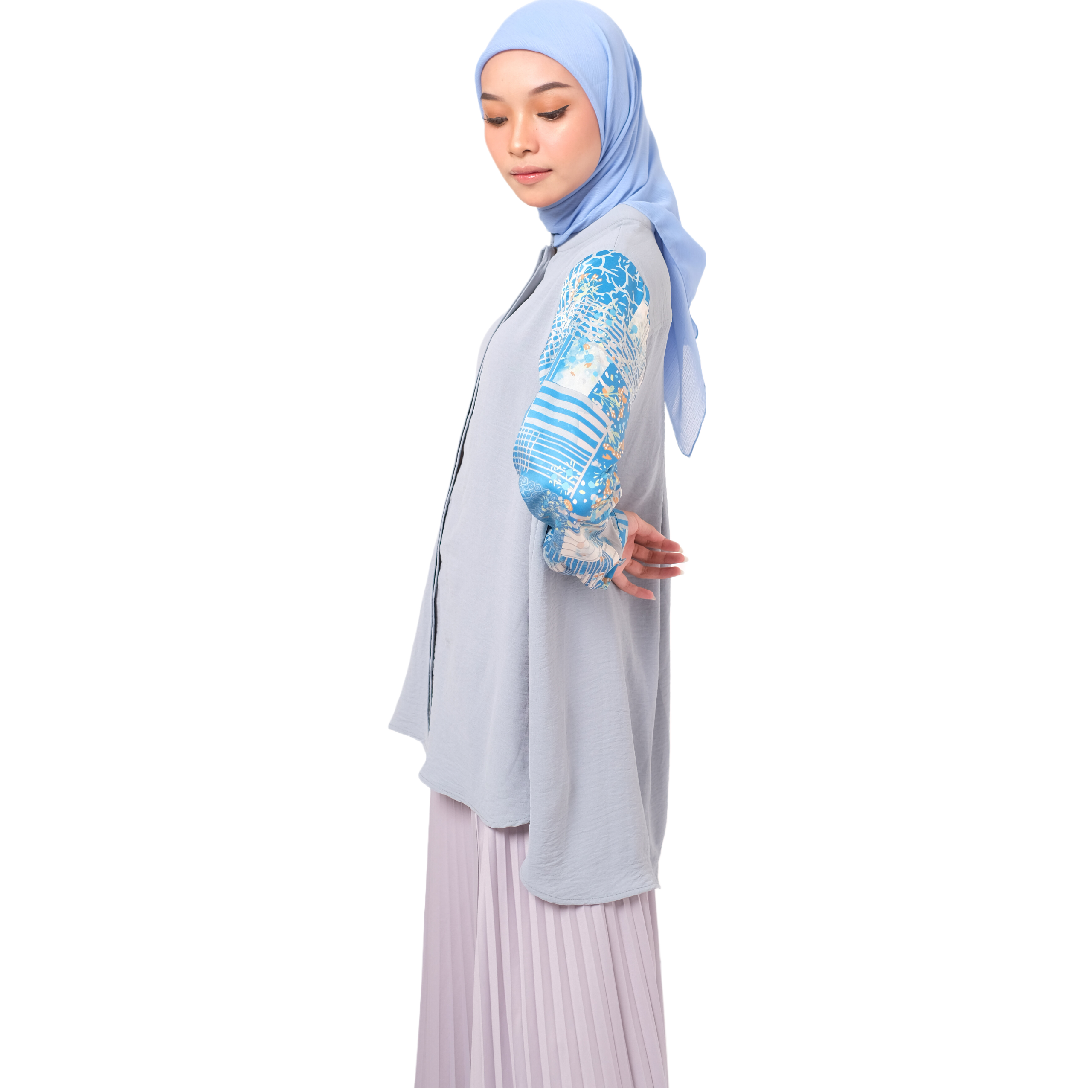 M Tunik Crinckle Tokyo - Biru