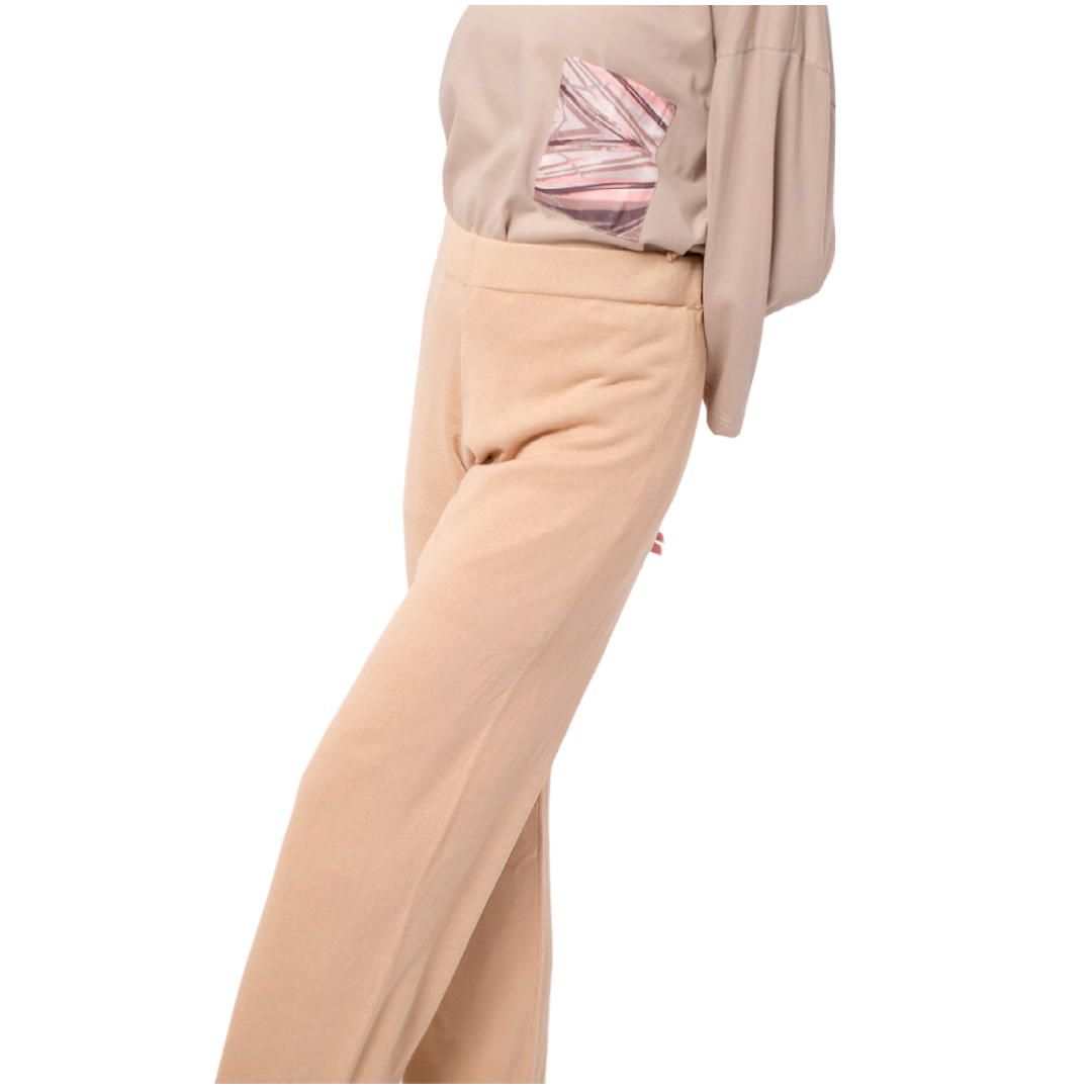 Palazo Knit Cotton - Nude