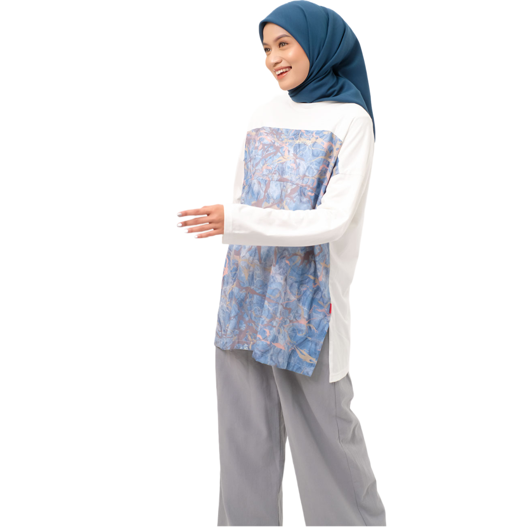 S Tunik Combed Marble - BW