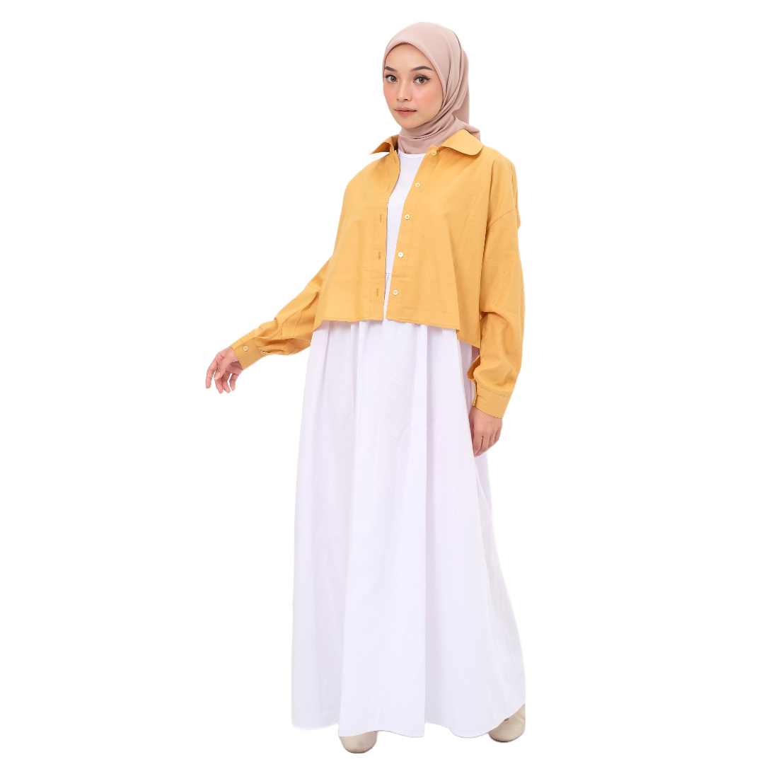 Dauky Atasan Wanita Croptop Rainbow Series Tokyo Collection - Kuning