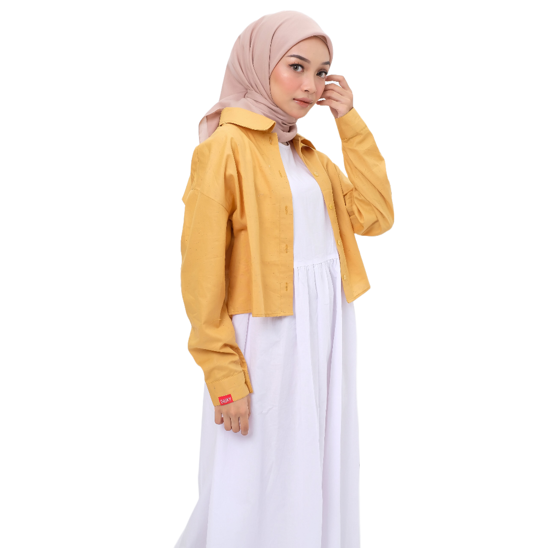 Dauky Atasan Wanita Croptop Rainbow Series Tokyo Collection - Kuning