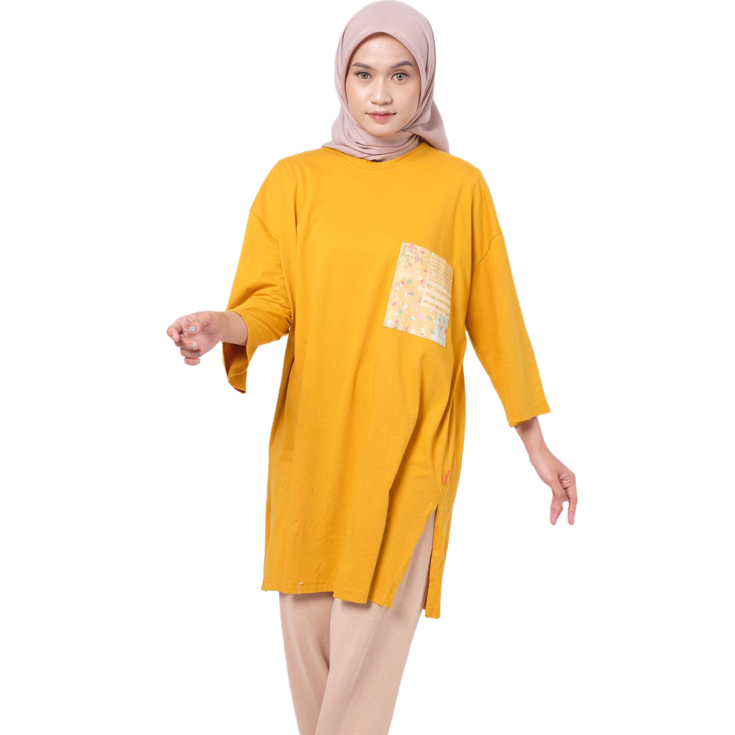 M Tunik Combed Pocket Tokyo - Kuning