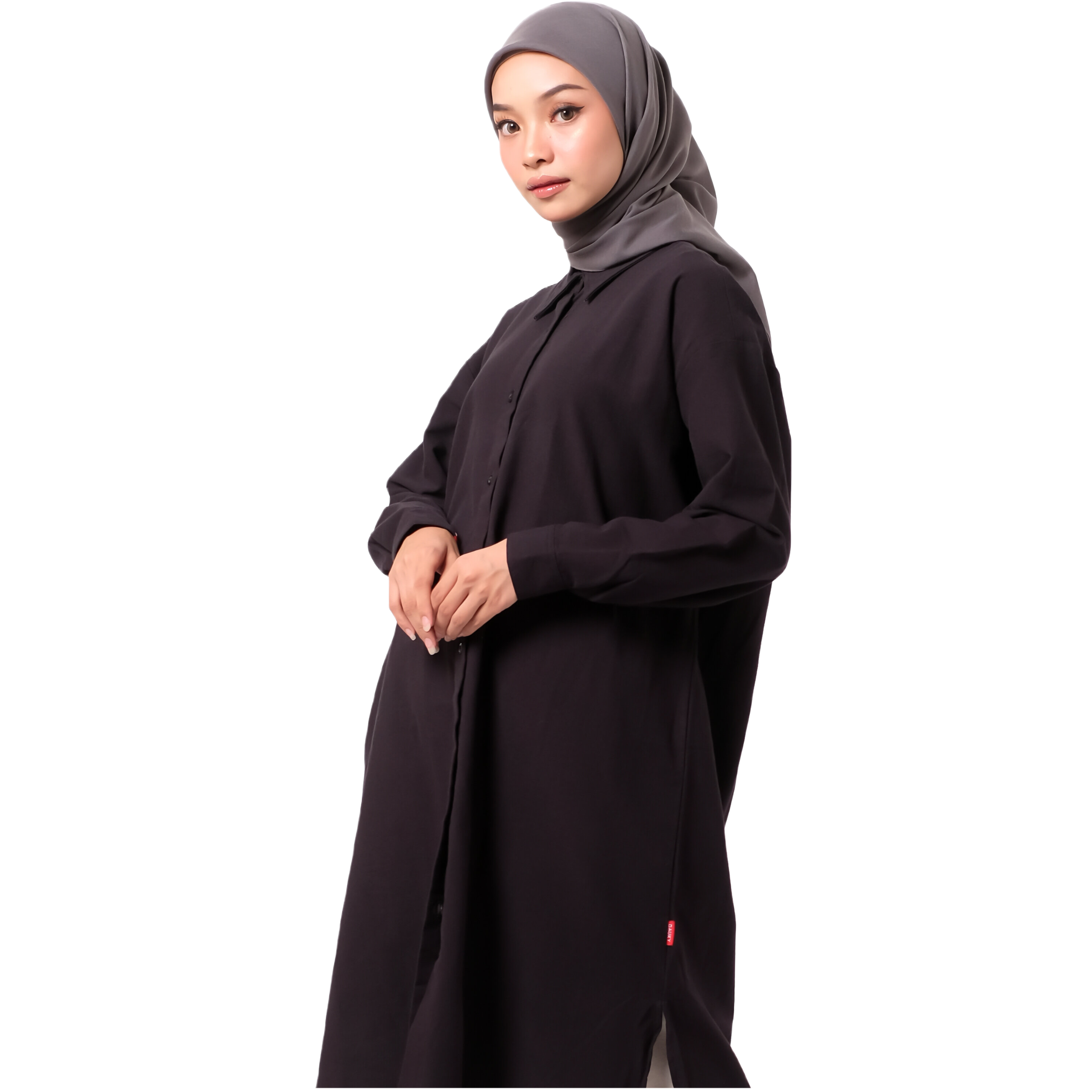 L Tunic Linen - Hitam