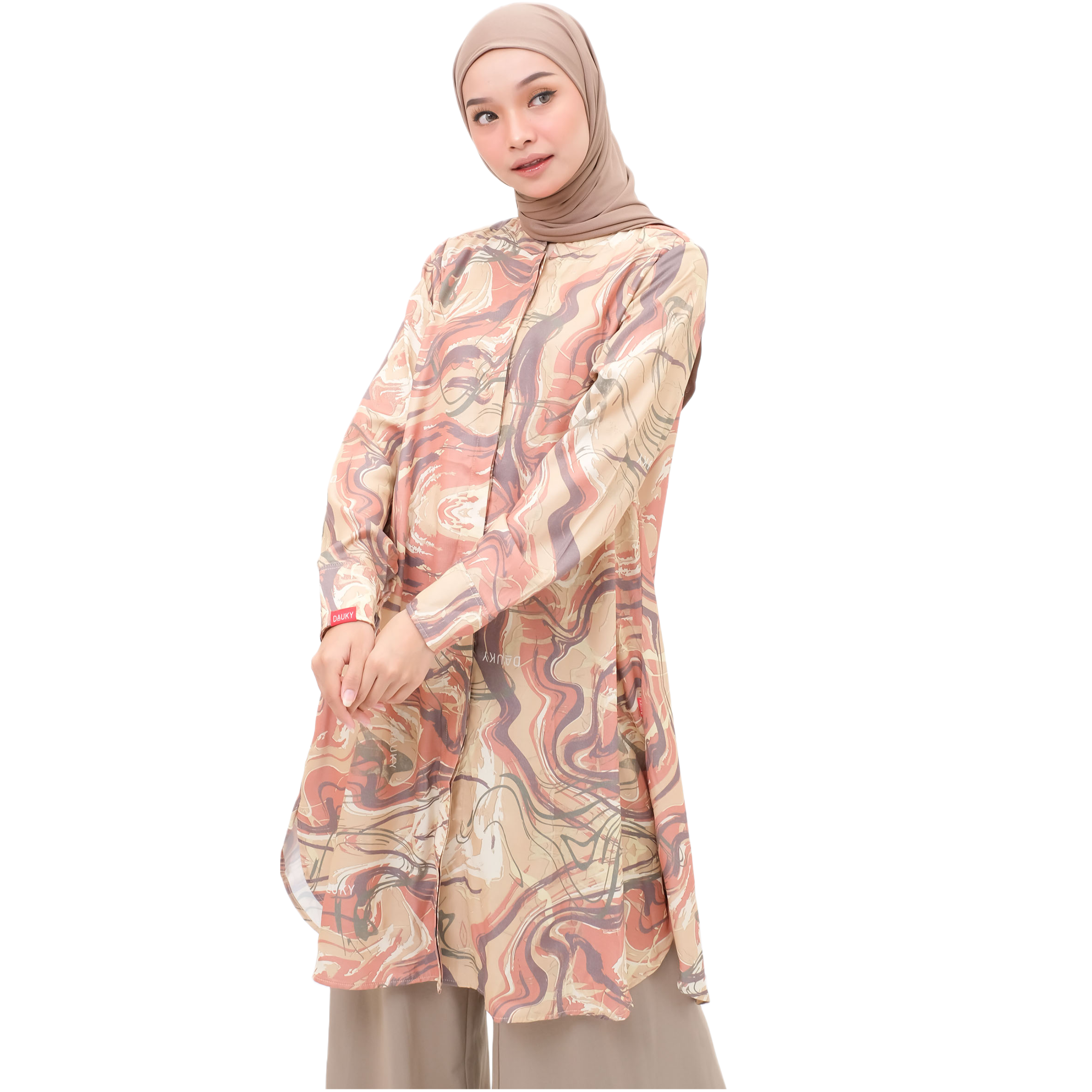 L Tunik Marble - Kuning