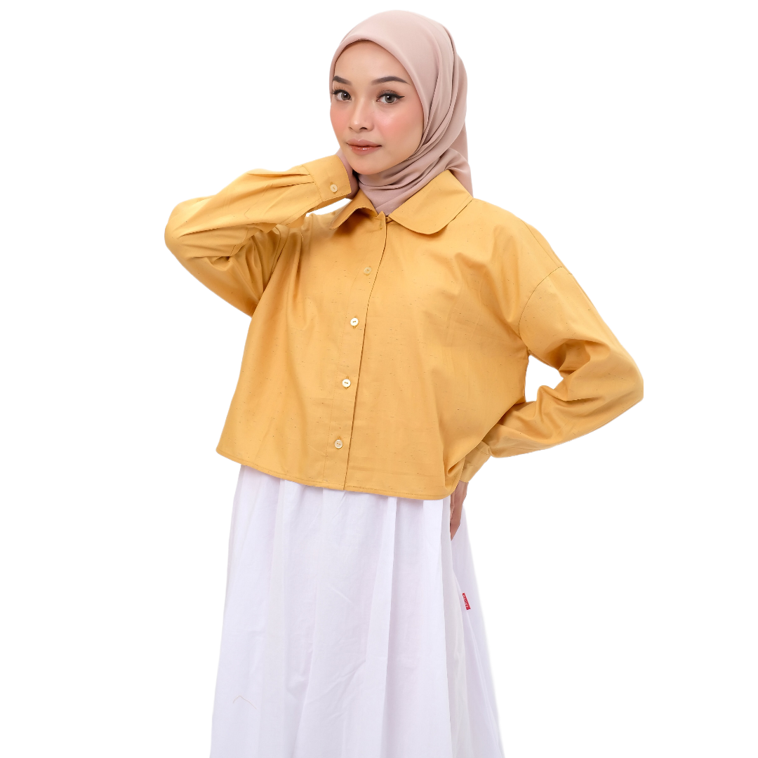Dauky Atasan Wanita Croptop Rainbow Series Tokyo Collection - Kuning
