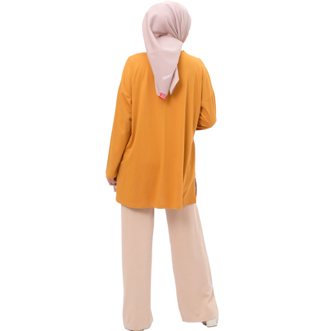 S Tunik Combed Marble - Mustard