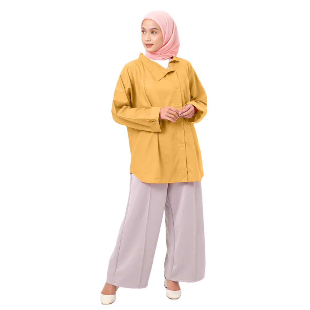 S Tunik Batwing Rainbow - Mustard