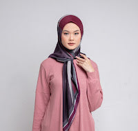 Dauky Hijab Segiempt kerudung Play Shape Scarf - Maroon